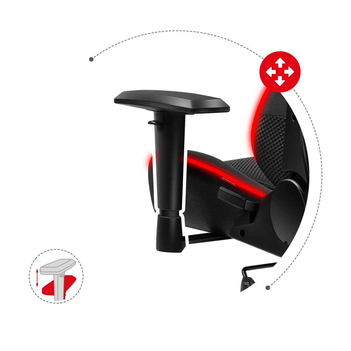 Herní židle Huzaro FORCE 6.3 RGB MESH 