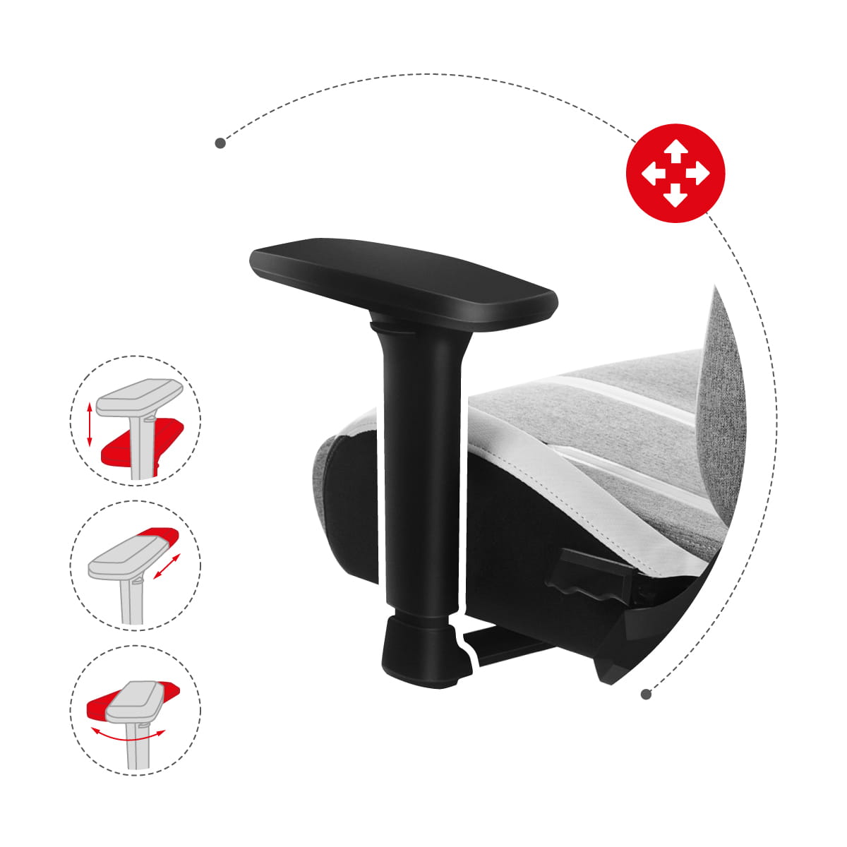 Herní židle HUZARO FORCE 7.9 šedá síťovina 