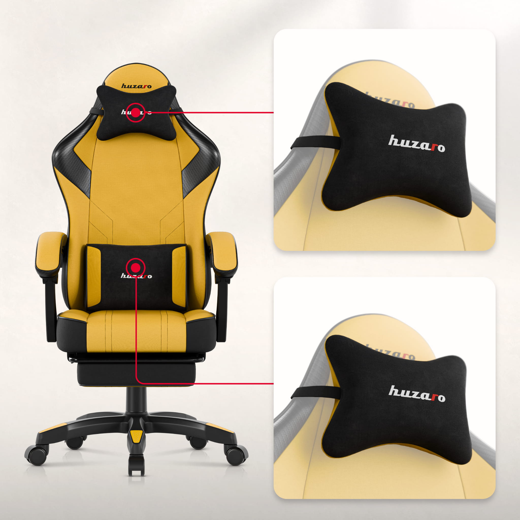 Herní židle Huzaro Force 3.7 žlutá 