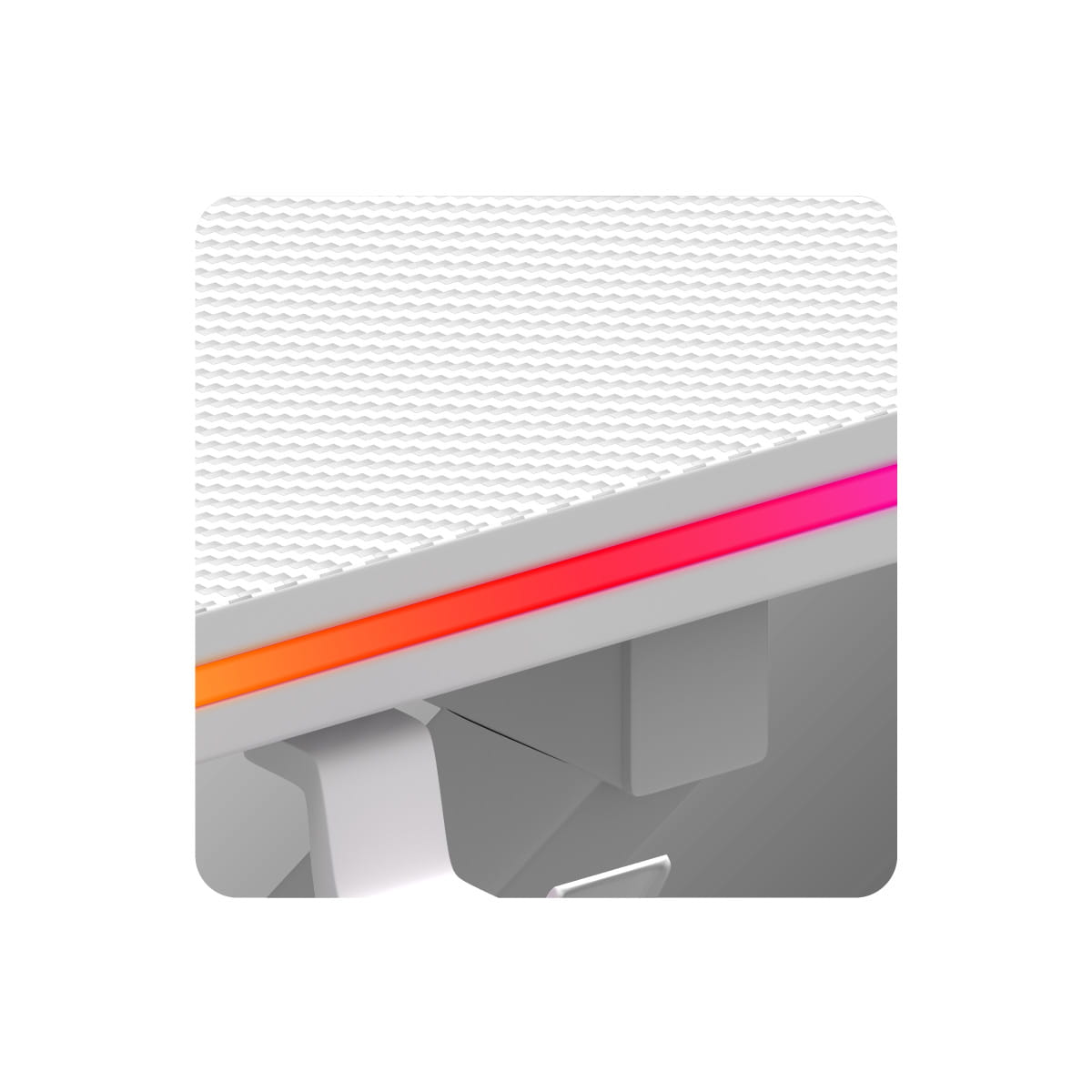 Herní stůl Huzaro Hero 1.7 RGB bílý 120 cm 