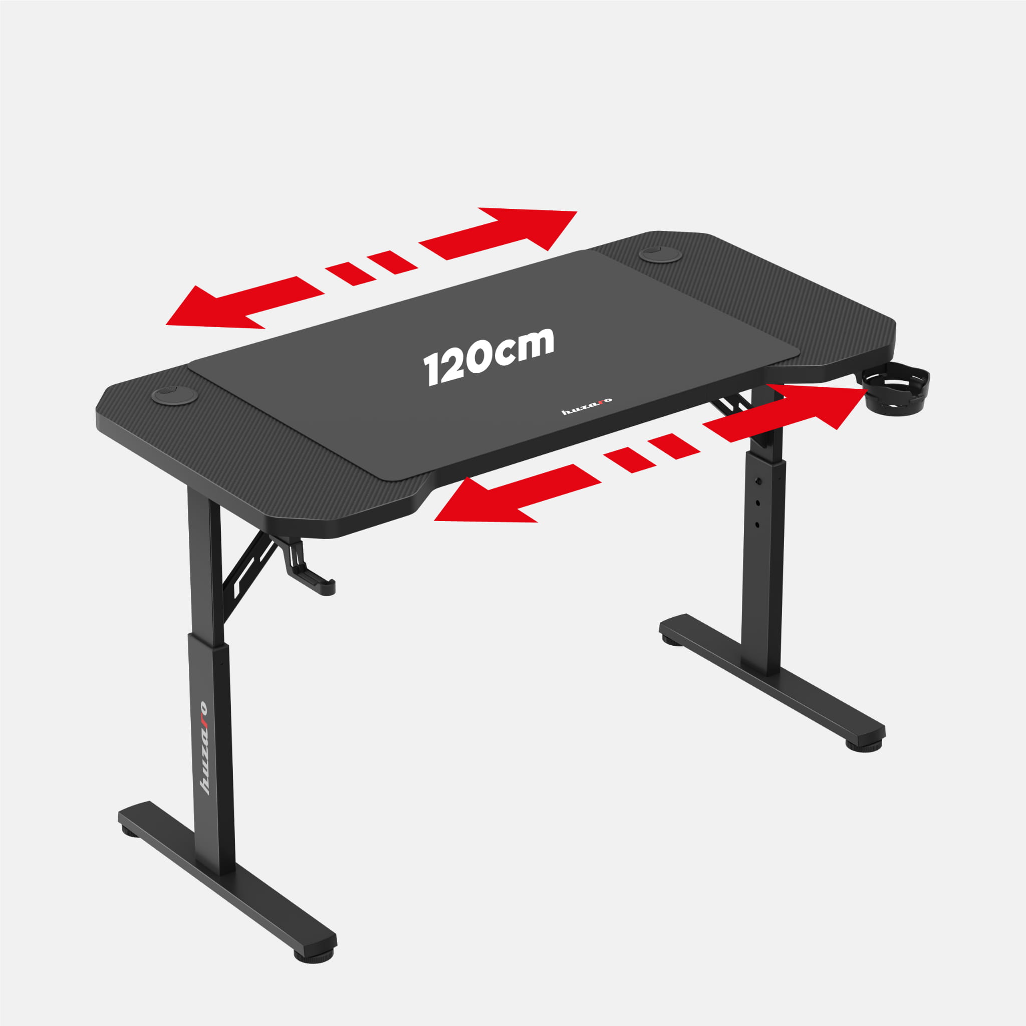 Herní stůl Huzaro Hero 2.6 černý 120 cm 