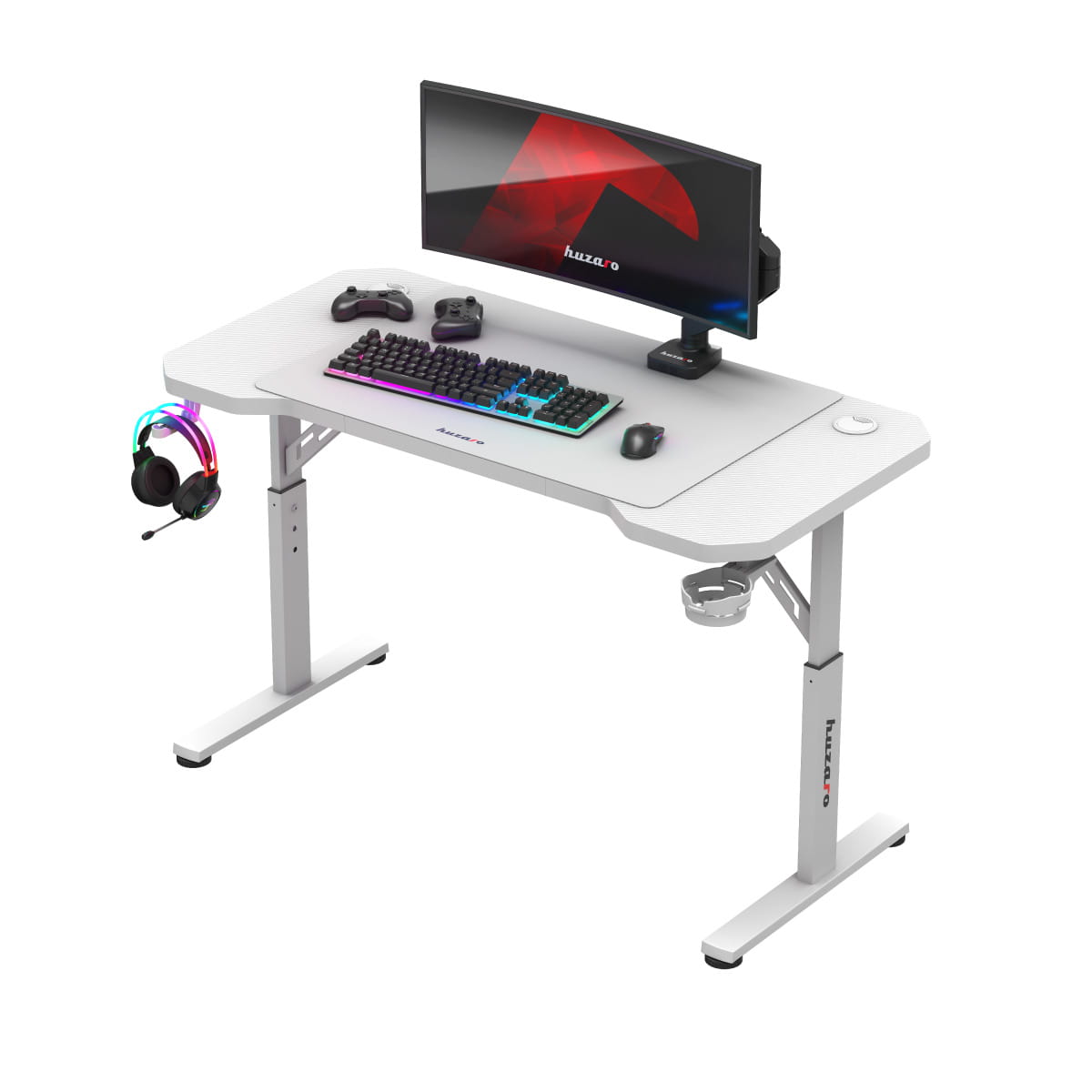 Herní stůl Huzaro Hero 2.6 bílý 120 cm 