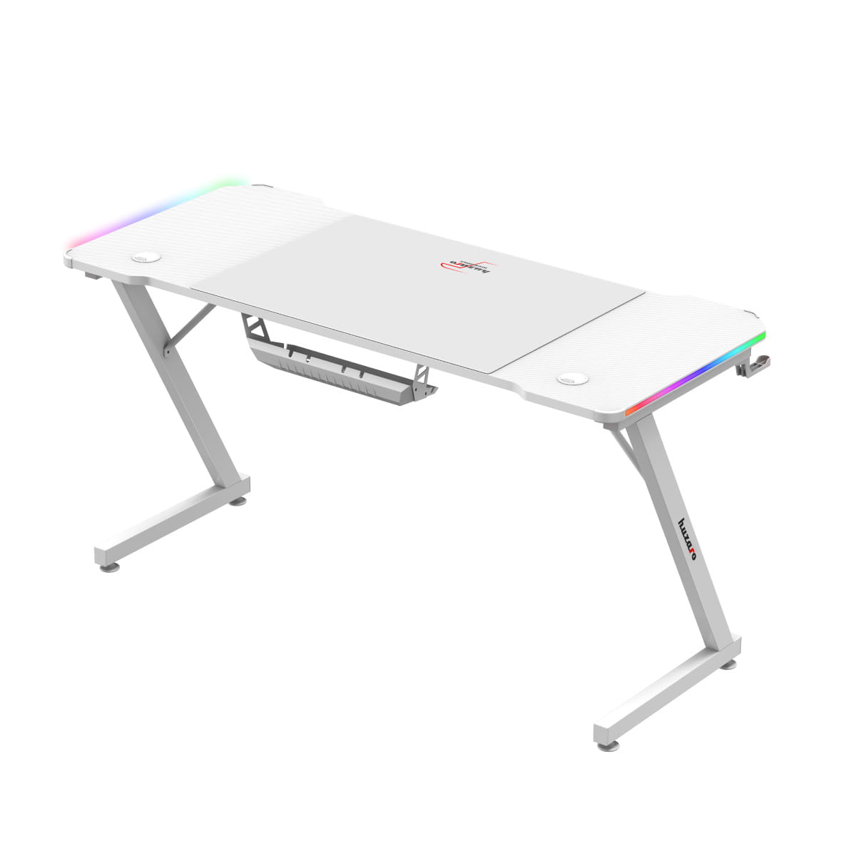 Herní stůl Huzaro Hero 3.3 Bílý RGB 140 cm 