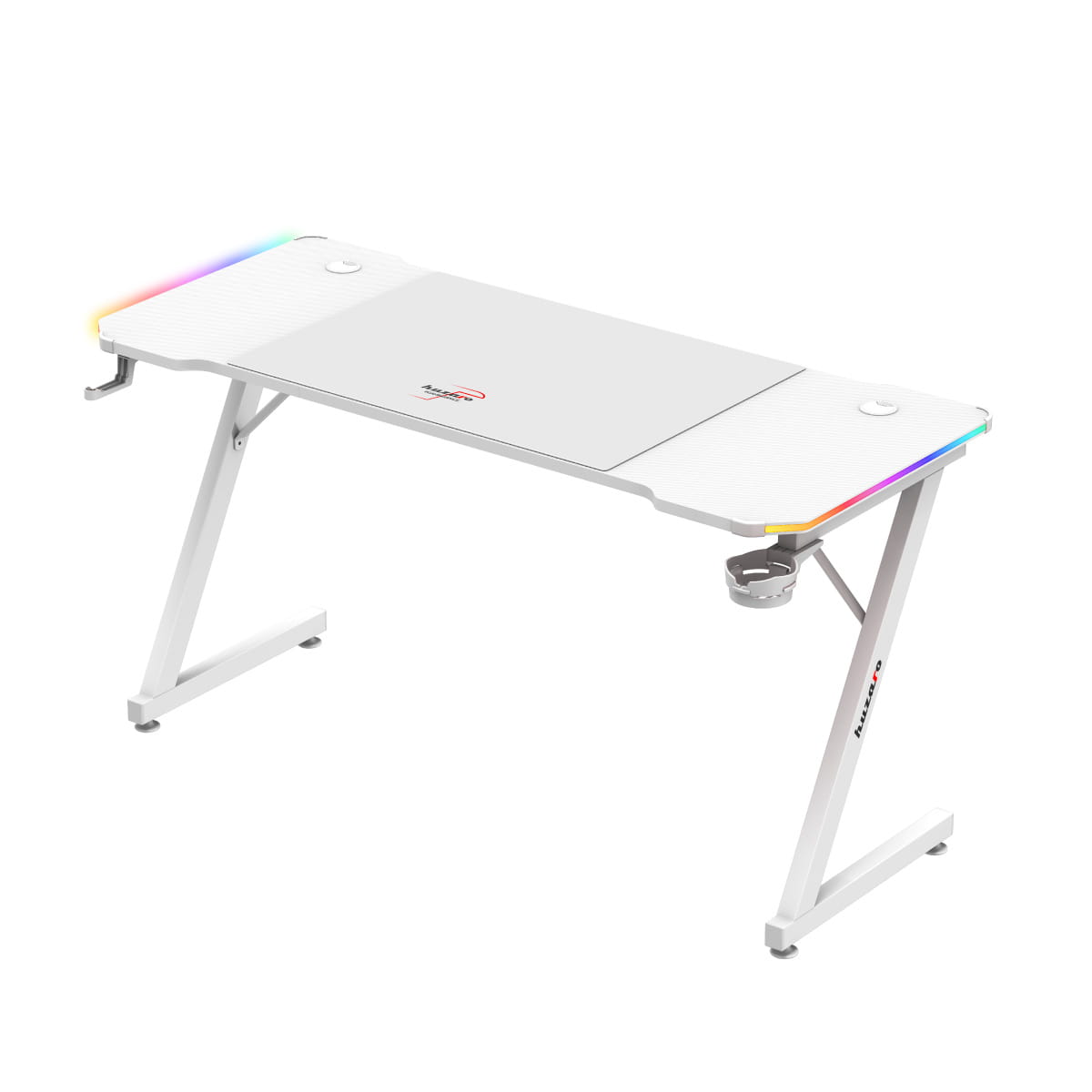 Herní stůl Huzaro Hero 3.3 Bílý RGB 140 cm 