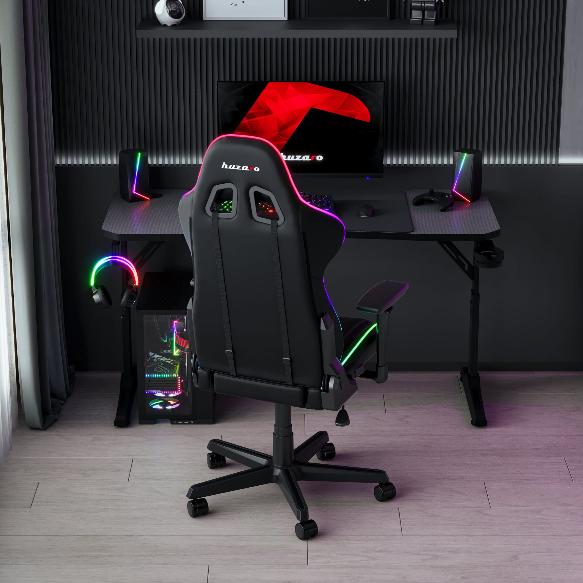 Herní stůl Huzaro Hero 3.3 černý 140 cm 