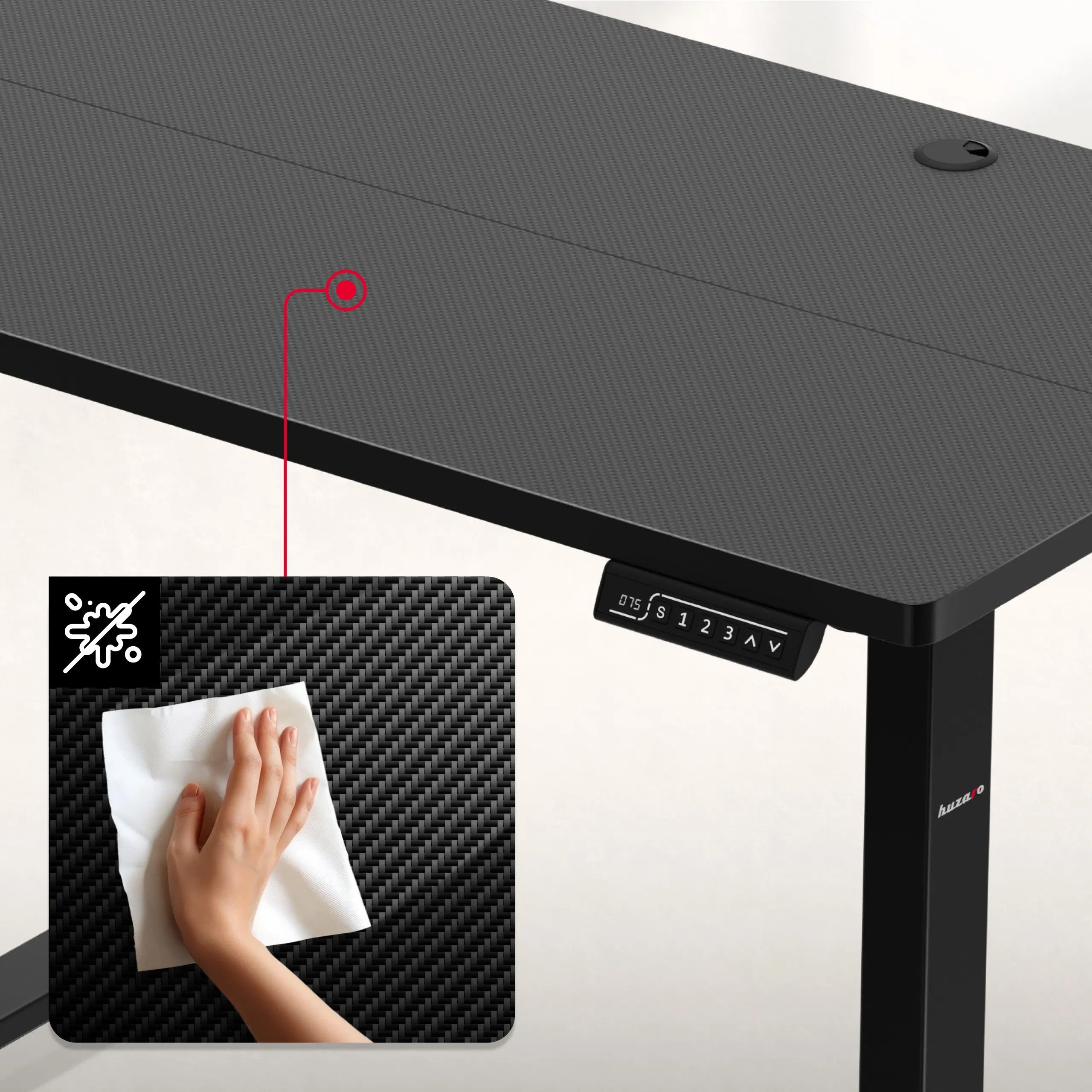 Herní stůl Huzaro Hero 8.1 Black 120 cm