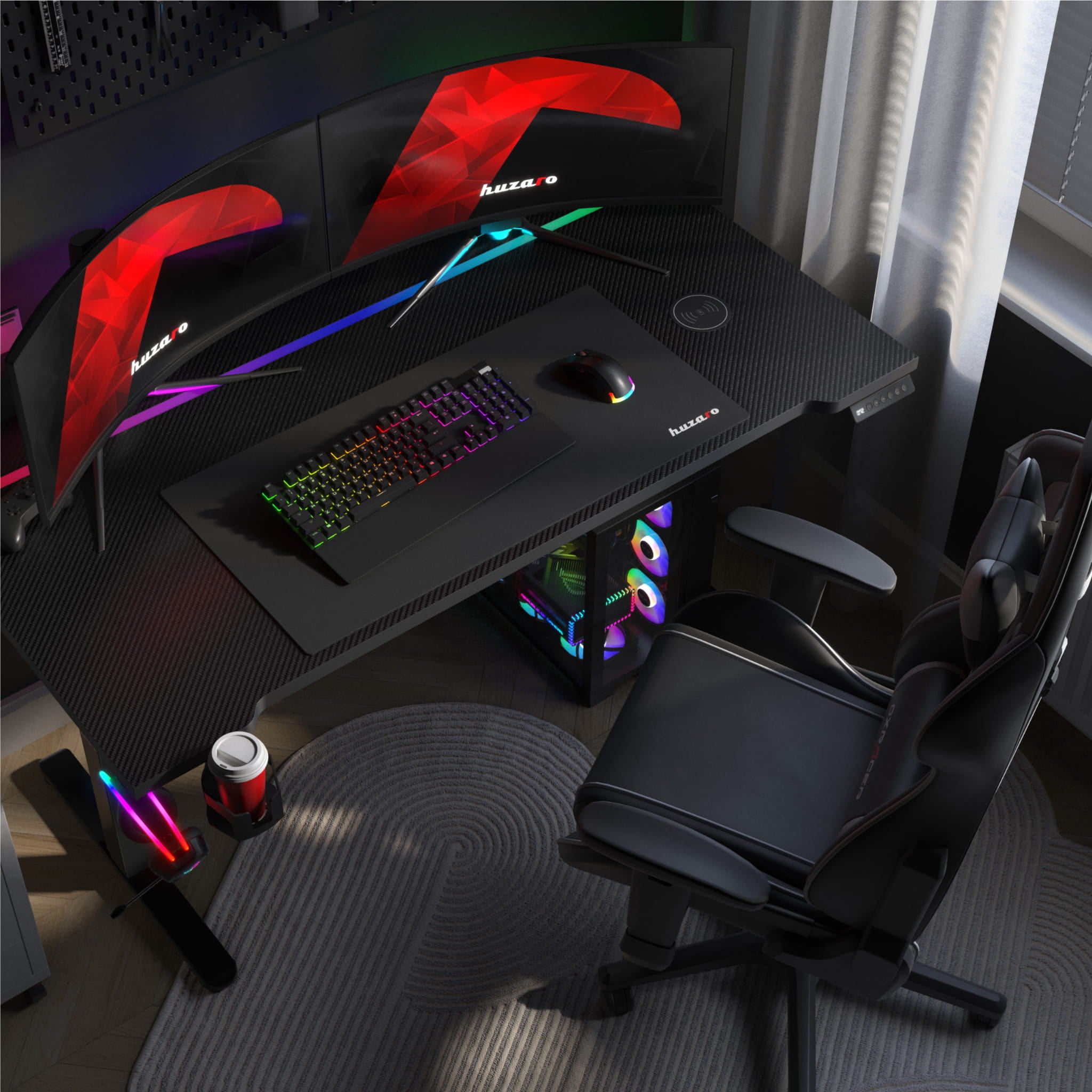 Elektrický stůl Huzaro Hero 8.7 RGB LED 140 cm 