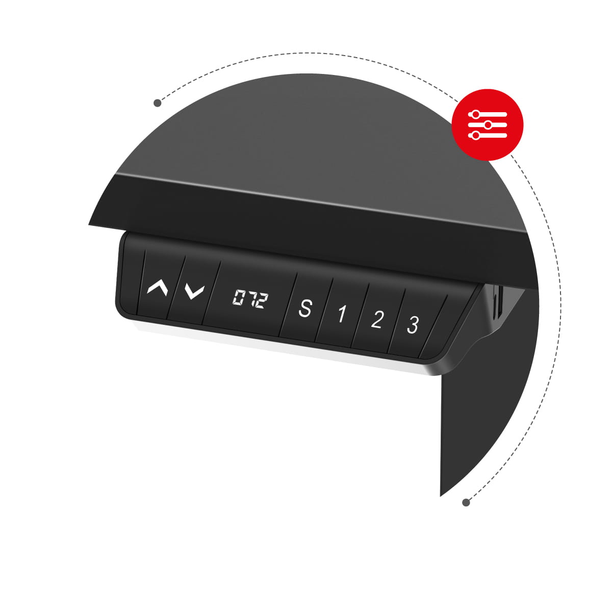 Huzaro Hero 9.5 Elektrický rohový stůl 160 cm 