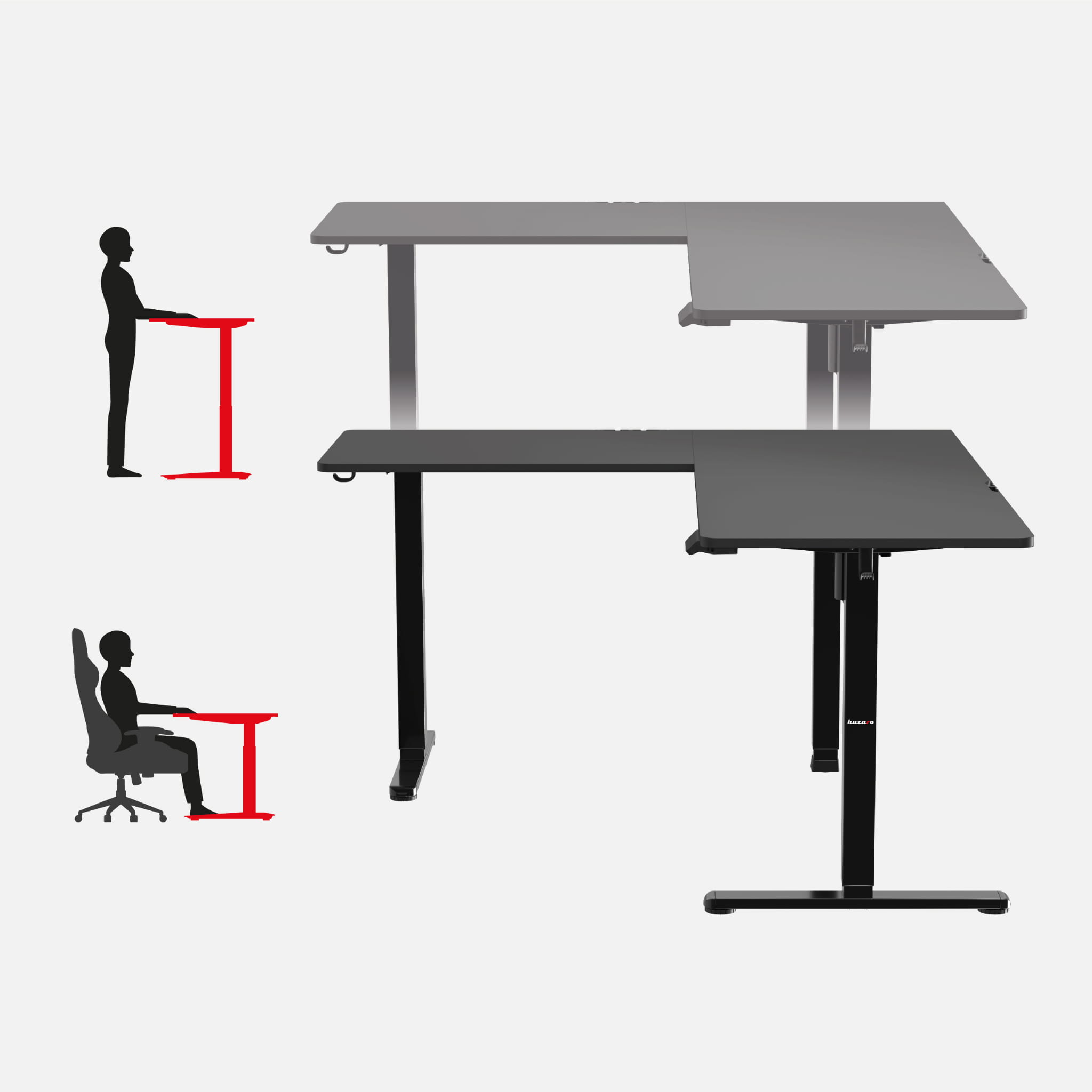 Huzaro Hero 9.5 Elektrický rohový stůl 160 cm 