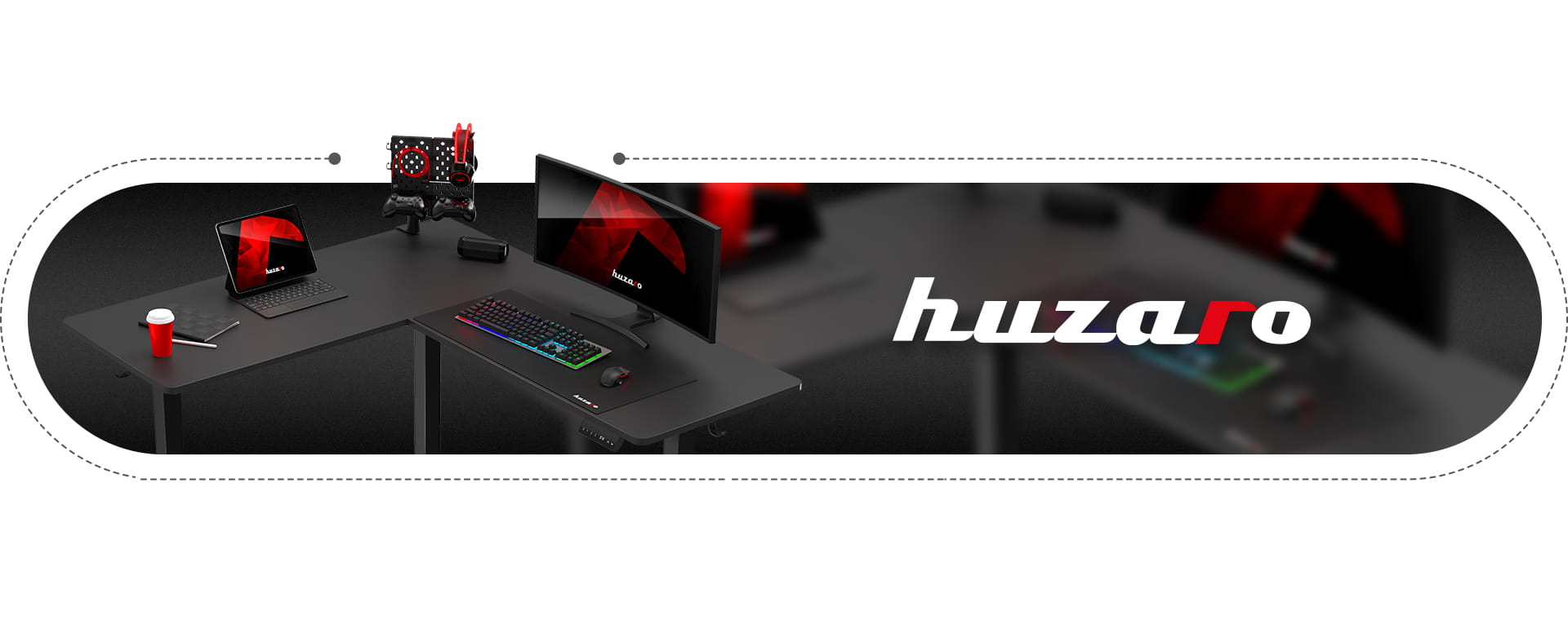 Huzaro Hero 9.5 Elektrický rohový stůl 160 cm 