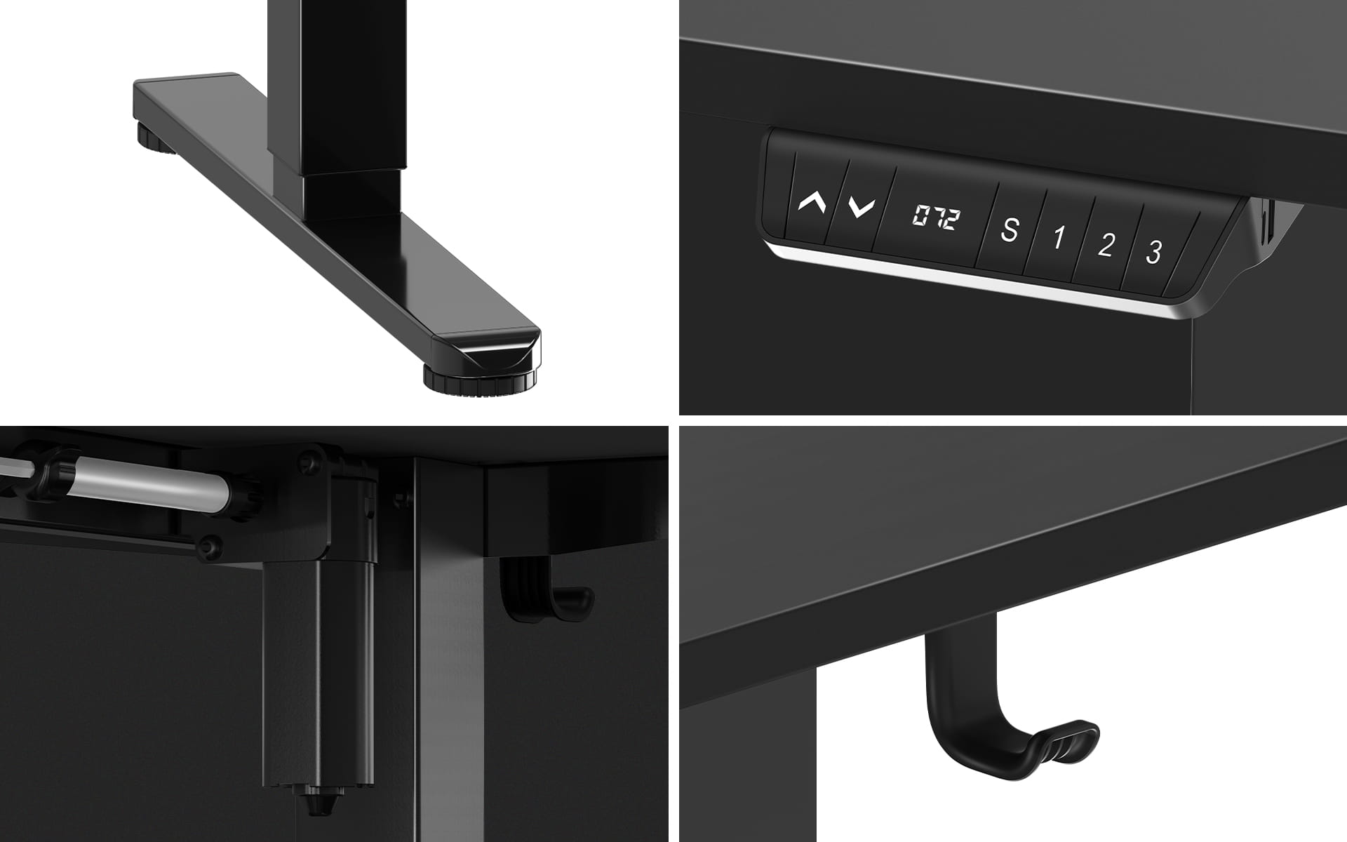 Huzaro Hero 9.5 Elektrický rohový stůl 160 cm 