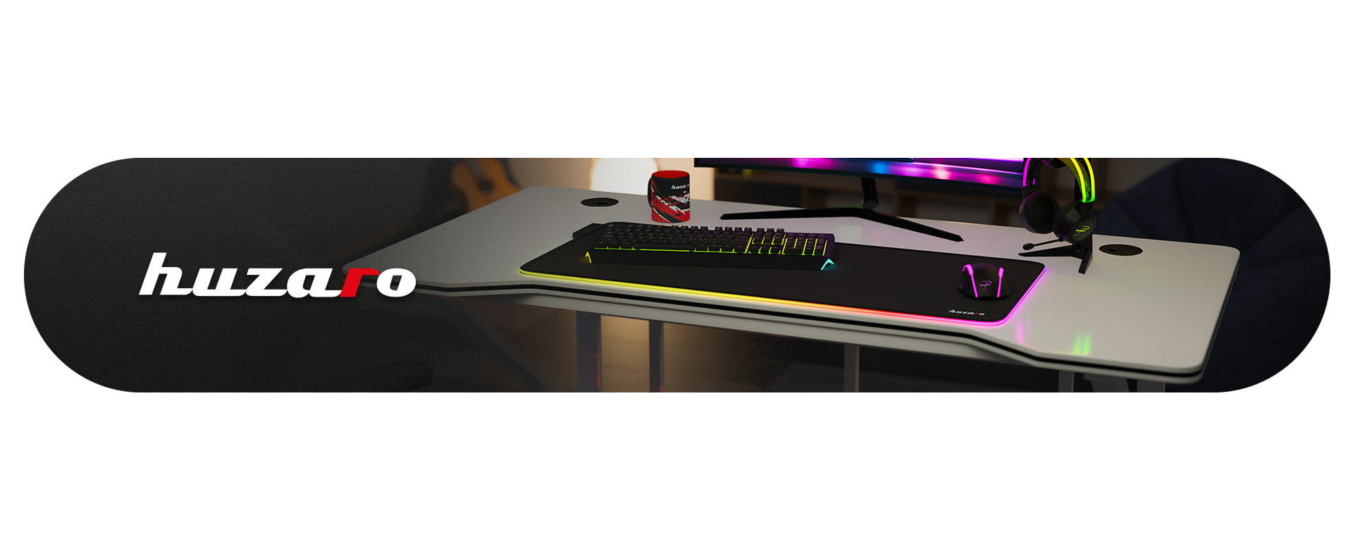 Herní stůl Huzaro Hero 1.6 bílý 120 cm 