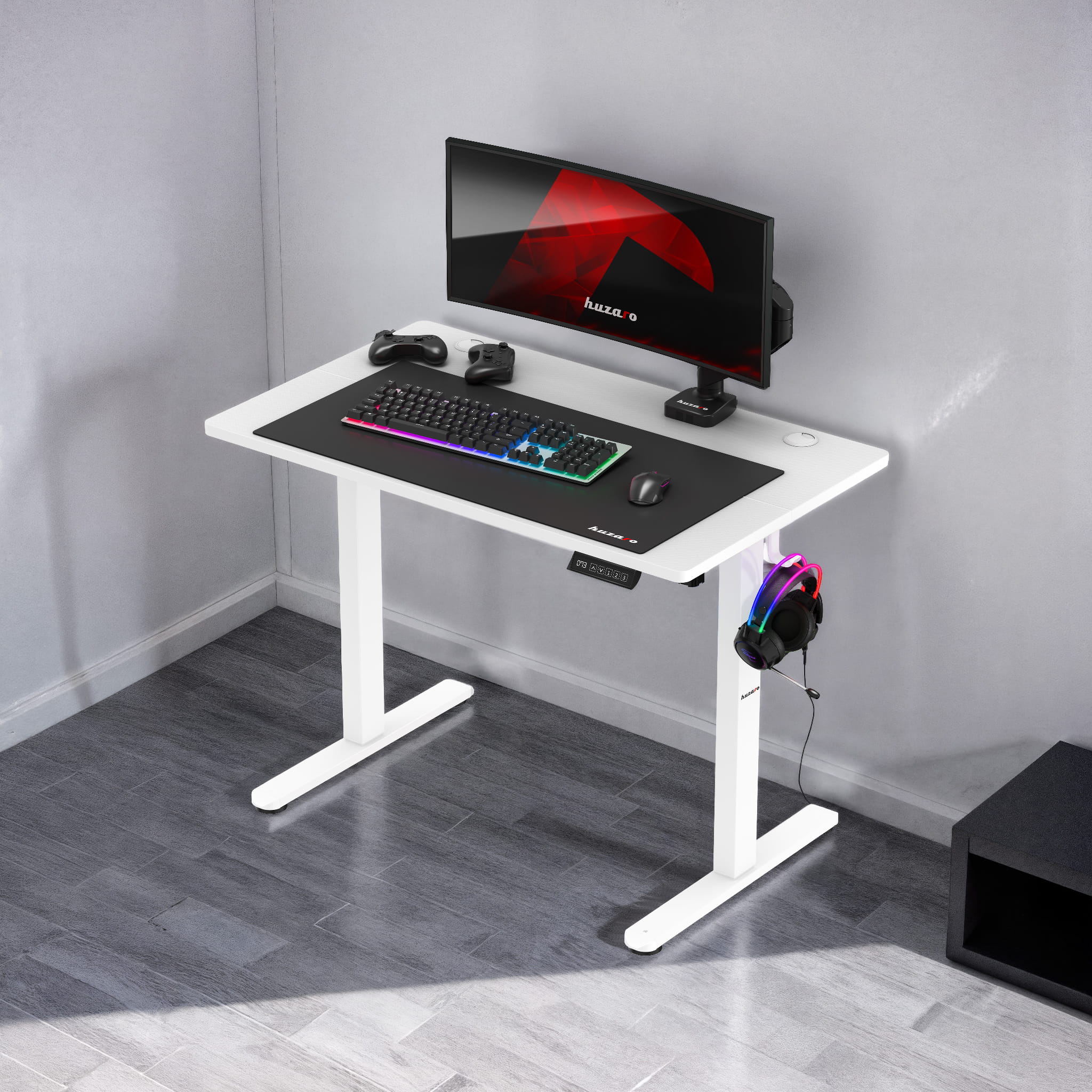 Huzaro Hero 7.9 bílý elektrický stůl 100 cm 