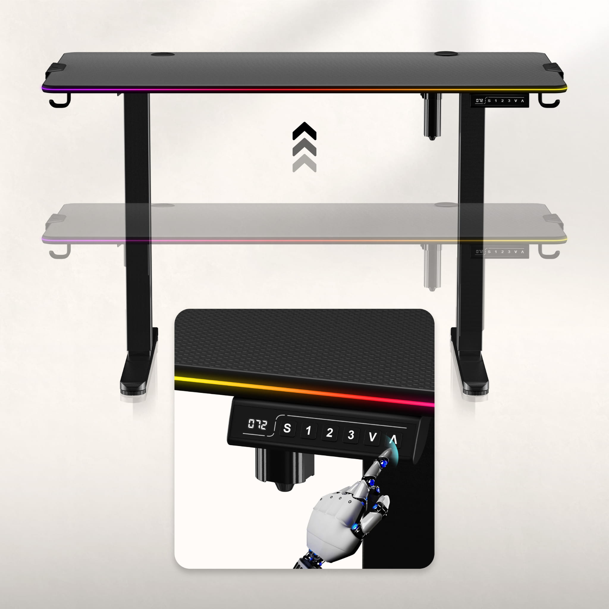 Elektrický stůl Huzaro Hero 8.2 RGB 120 cm 