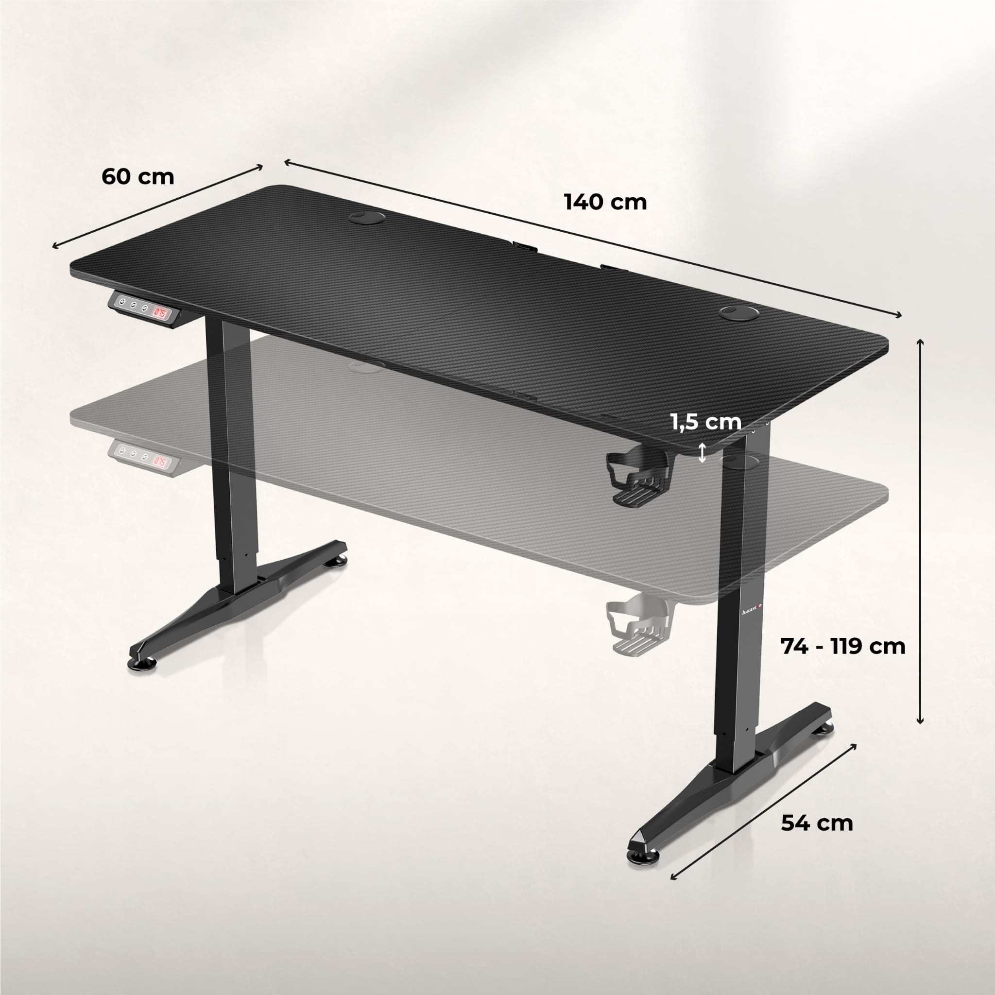 Elektrický stůl Huzaro Hero 8.5 140 cm 