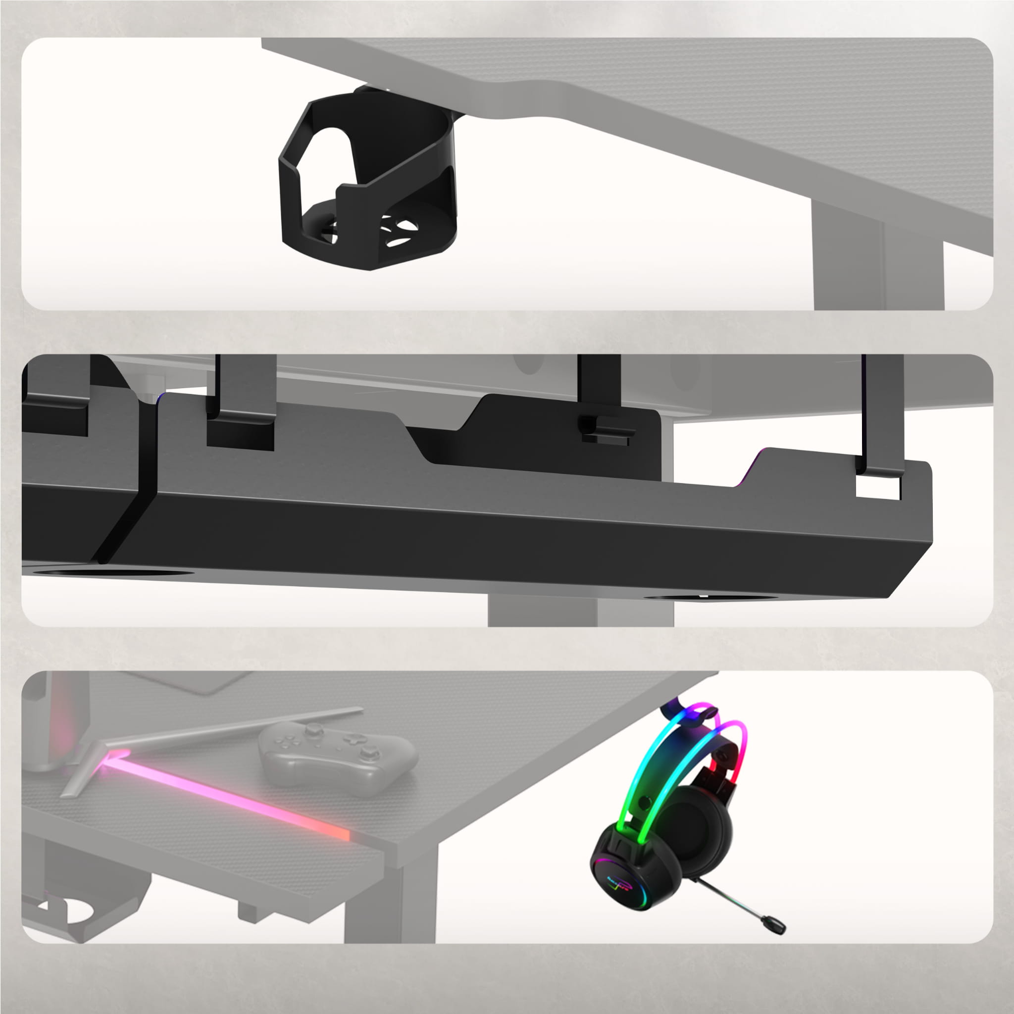 Elektrický stůl Huzaro Hero 8.7 RGB LED 140 cm 