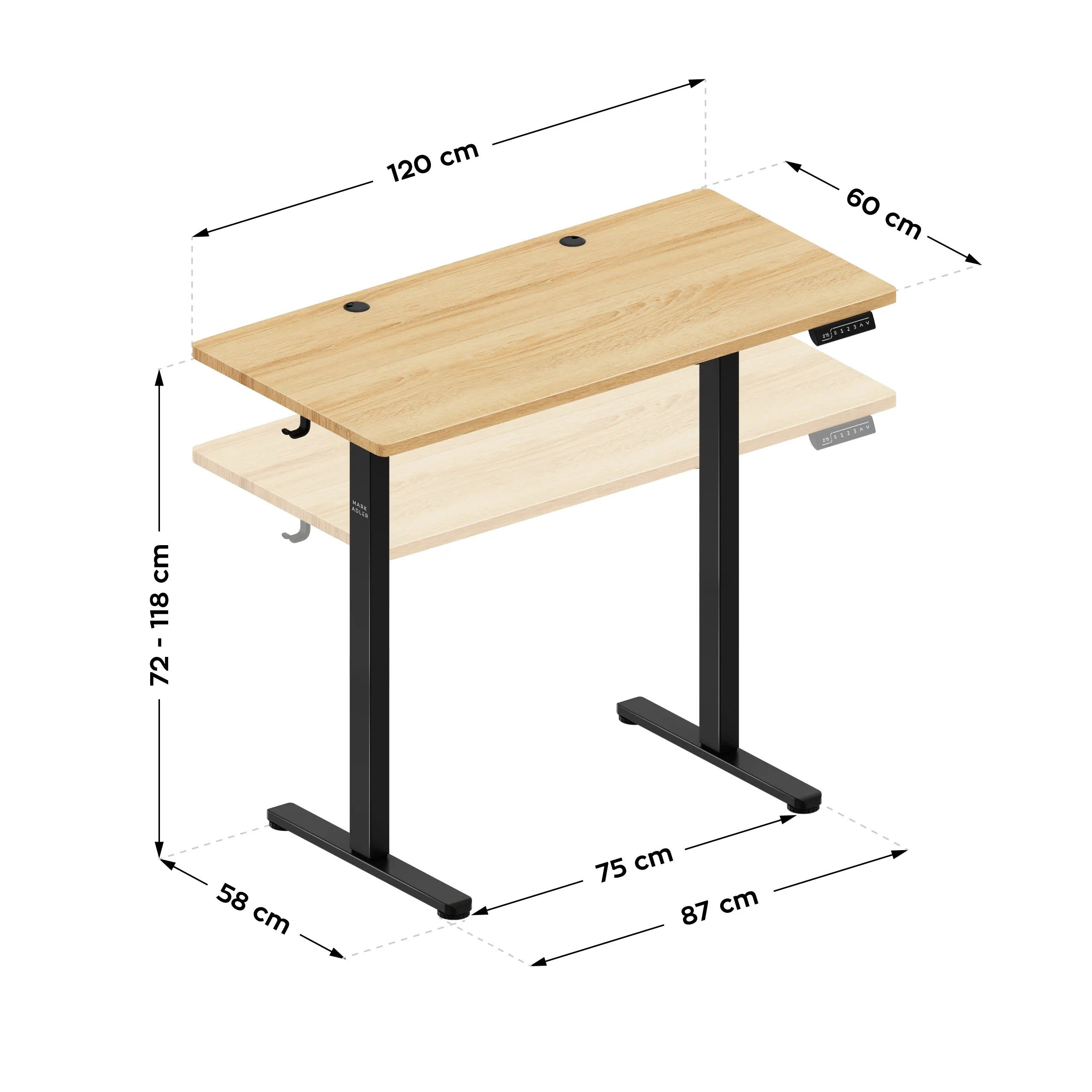 Elektricky nastavitelný stůl Mark Adler Leader 6.9 120 cm 