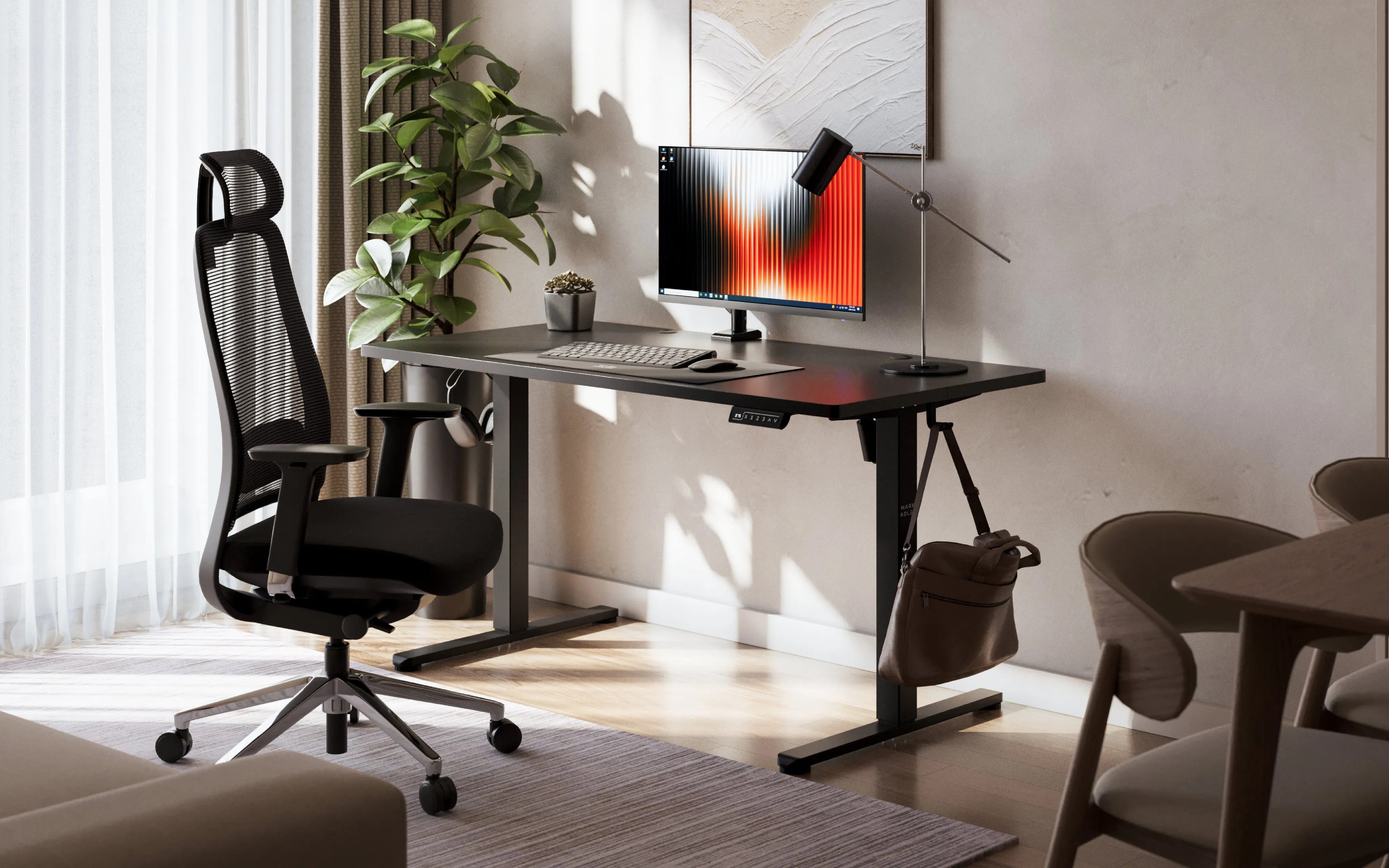 Mark Adler Leader 7.3 Elektrický stůl, černý, 140 cm 