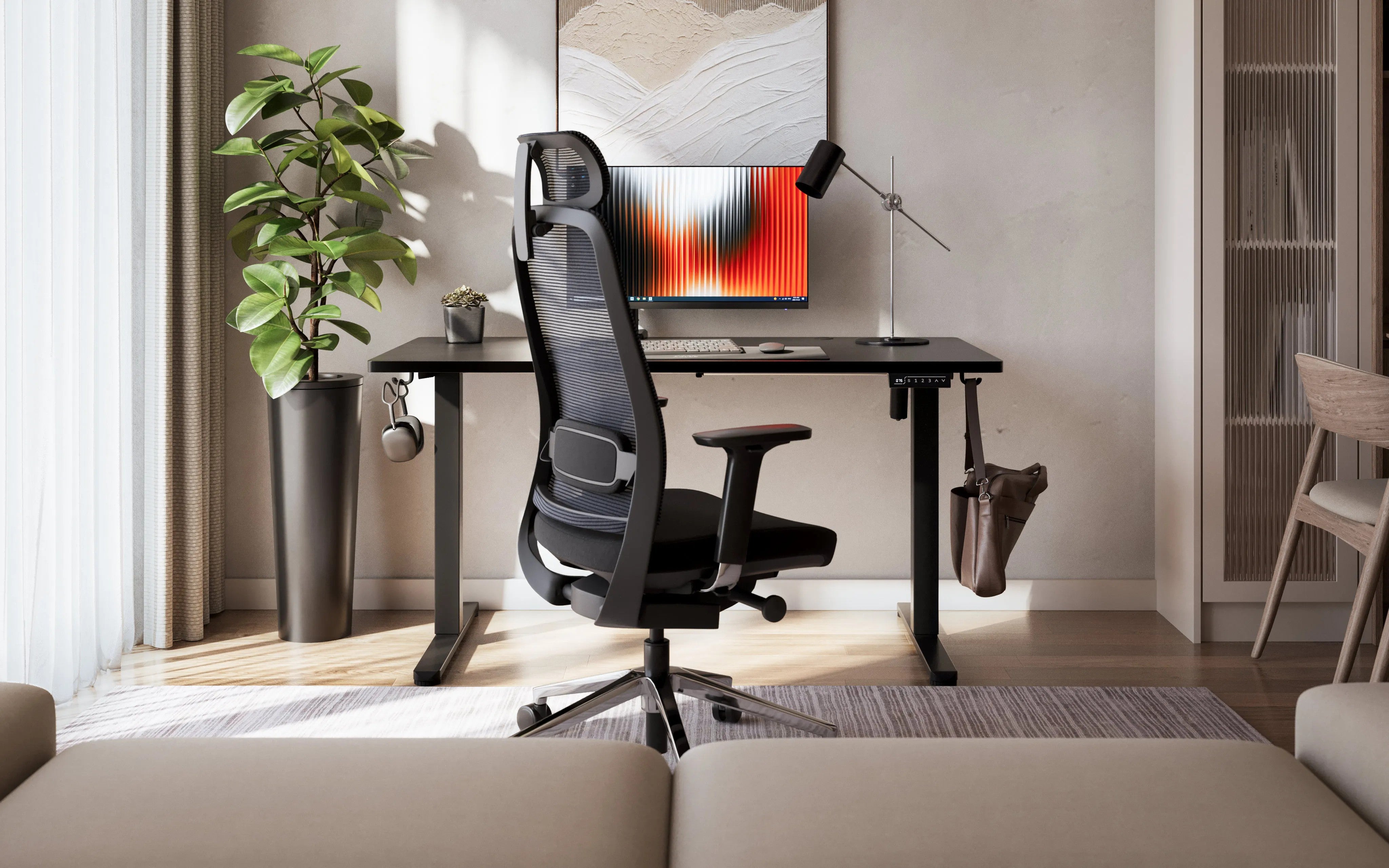 Mark Adler Leader 7.3 Elektrický stůl, černý, 140 cm 