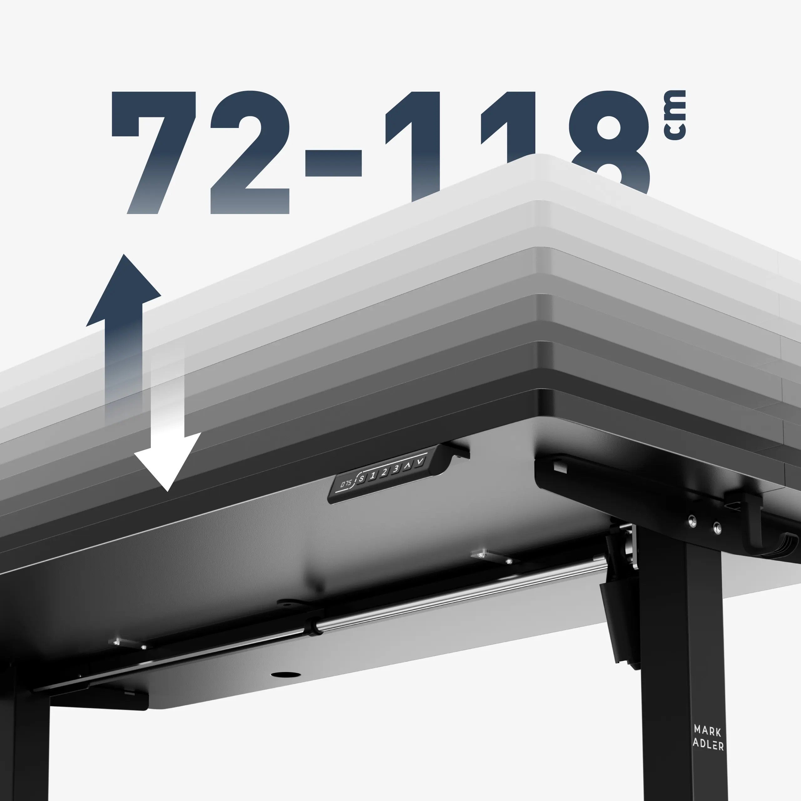 Mark Adler Leader 7.3 Elektrický stůl, černý, 140 cm 