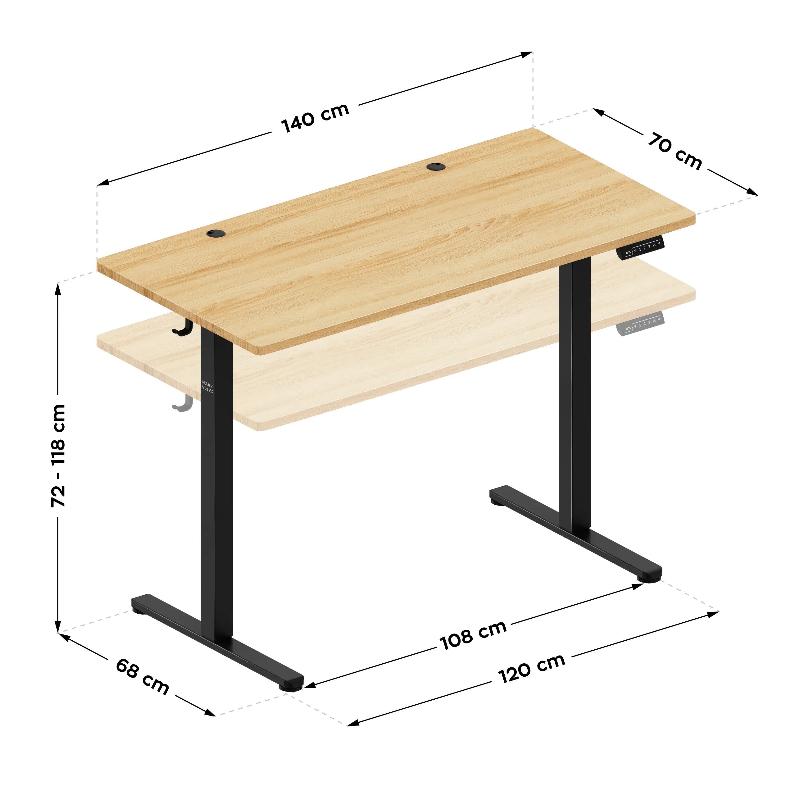 Elektrický psací stůl Mark Adler Leader 7.3 Craft 140 cm 