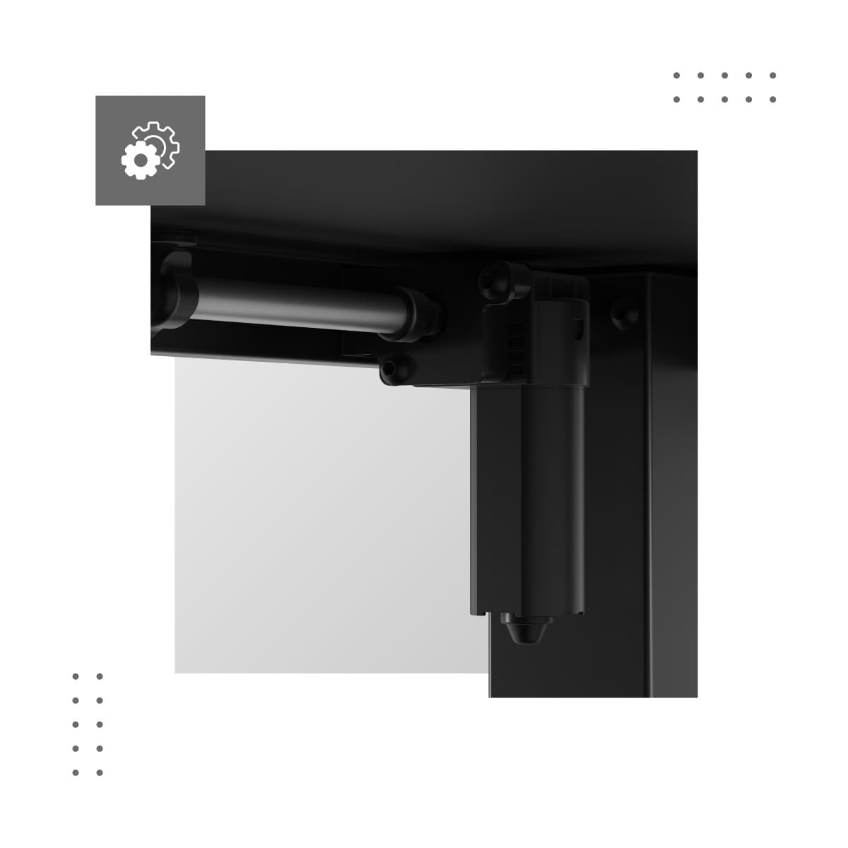 Elektrický stůl Mark Adler Leader 7.4, černý, 140 cm 