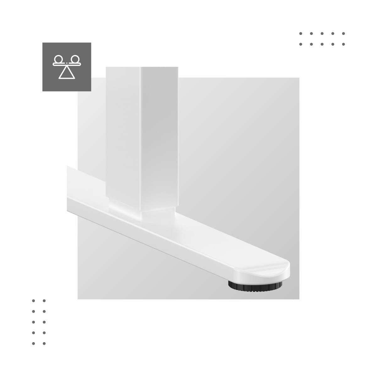 Mark Adler Leader 7.4 bílý elektrický stůl 140 cm 