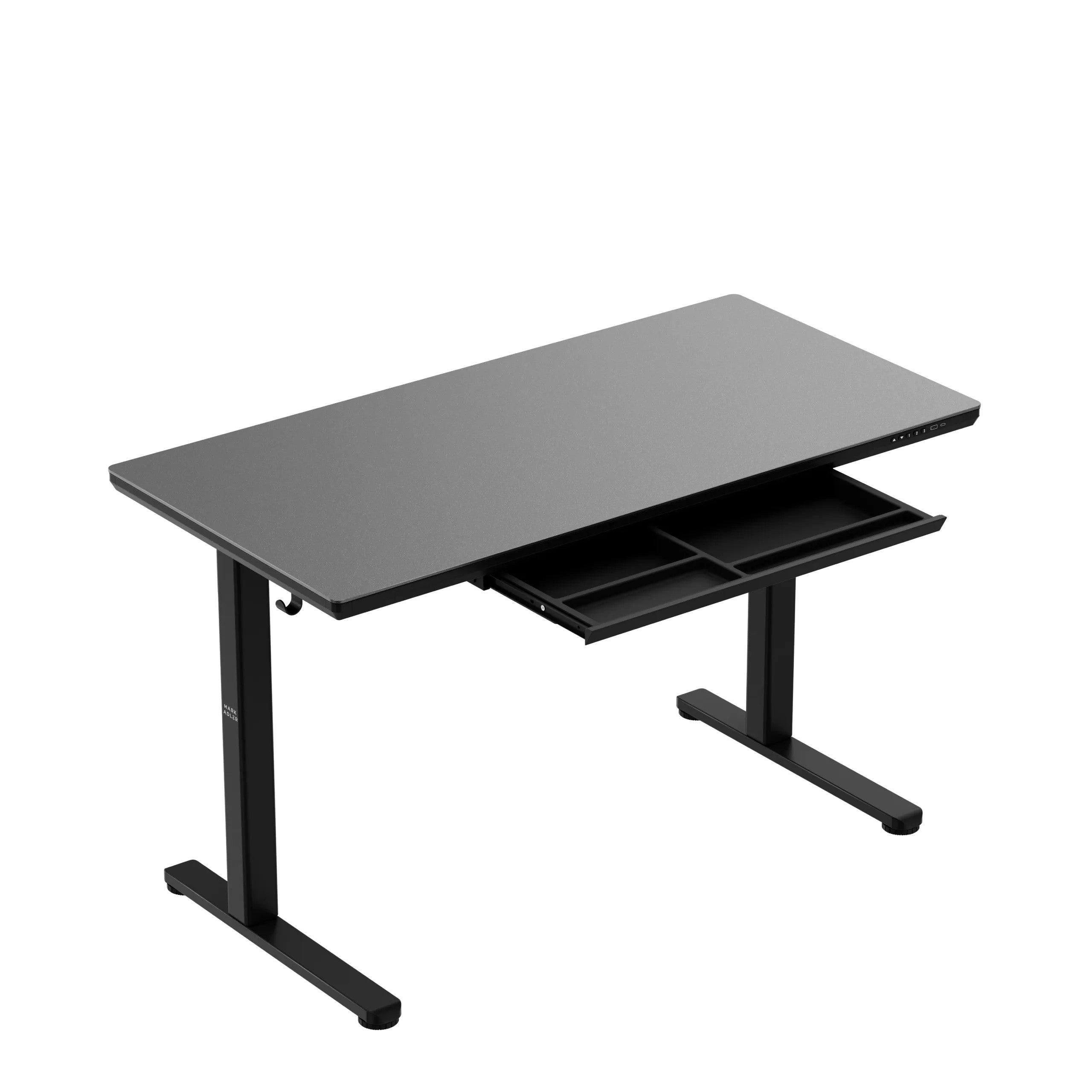 Elektrický stůl Mark Adler Leader 8.5, černý, se skleněnou deskou 