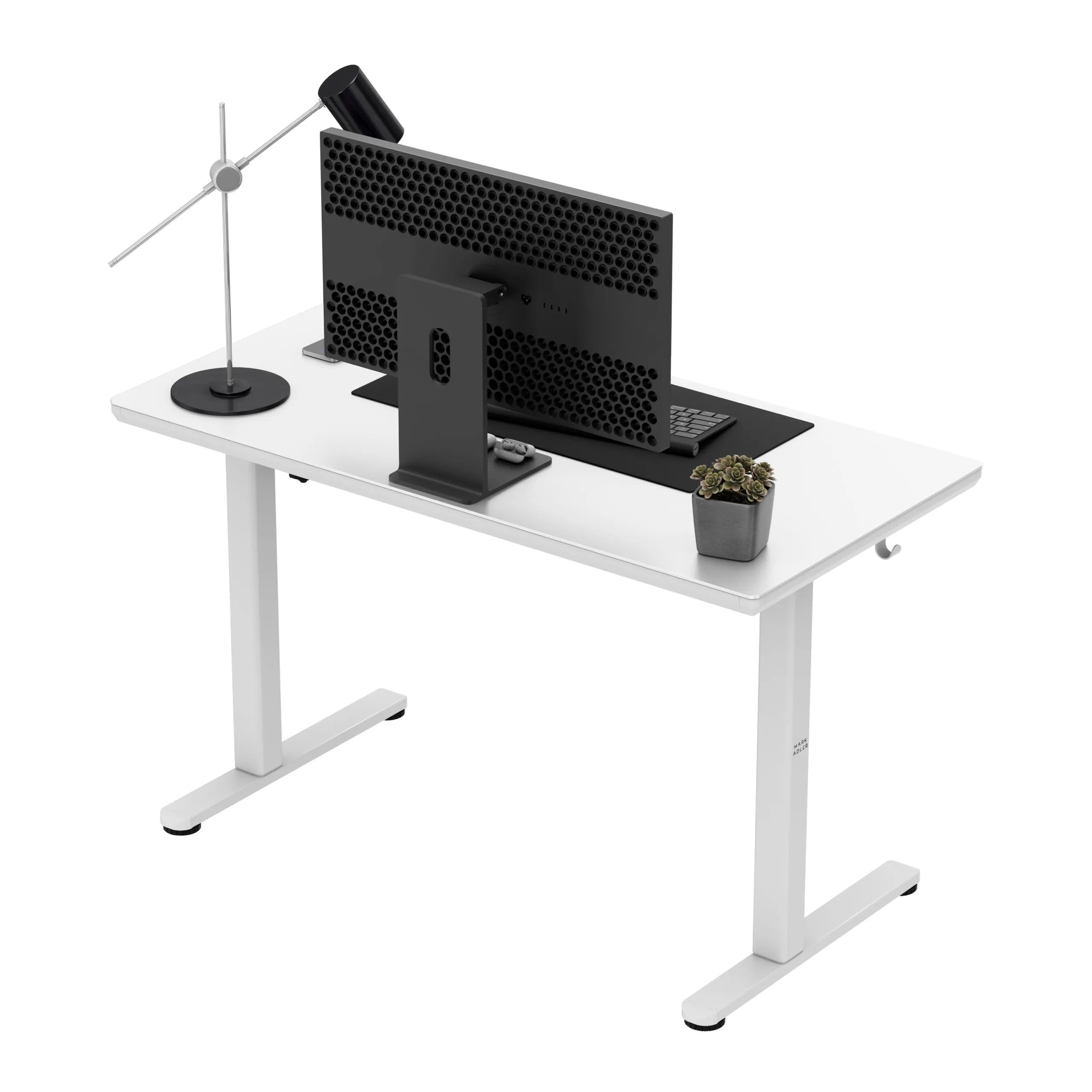 Elektrický stůl Mark Adler Leader 8.5 bílý se skleněnou deskou 