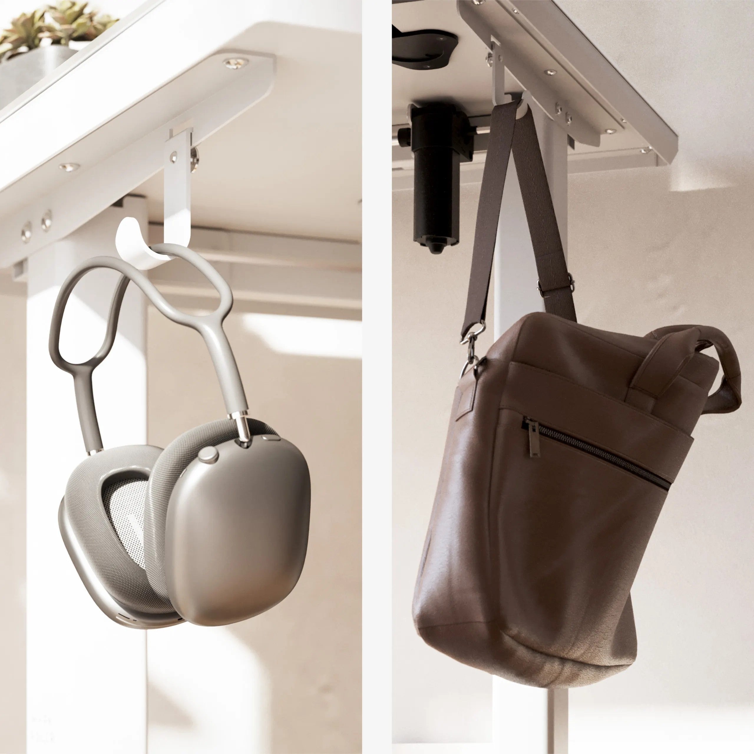 Elektrický stůl Mark Adler Leader 8.5 bílý se skleněnou deskou 