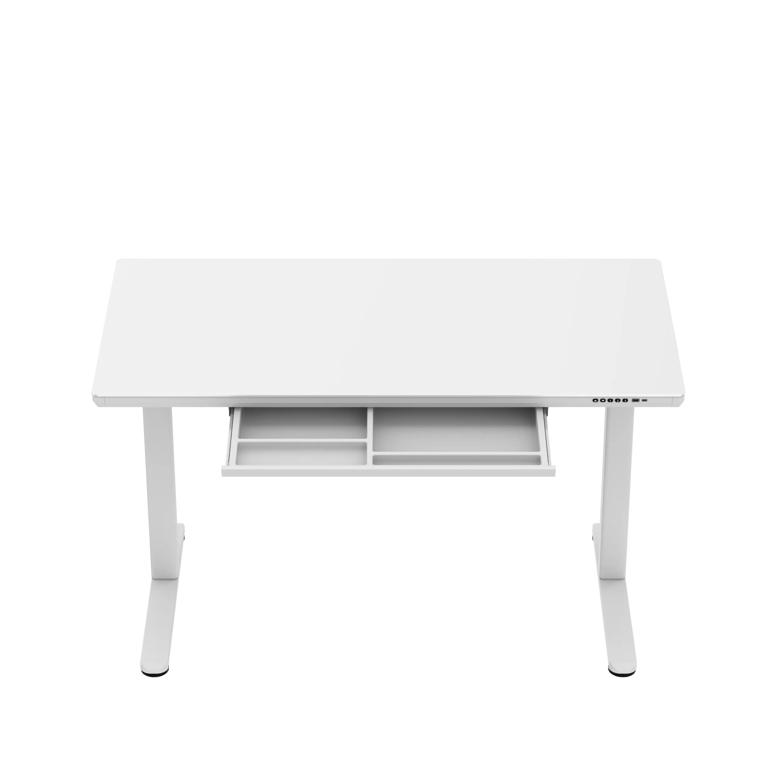 Elektrický stůl Mark Adler Leader 8.5 bílý se skleněnou deskou 