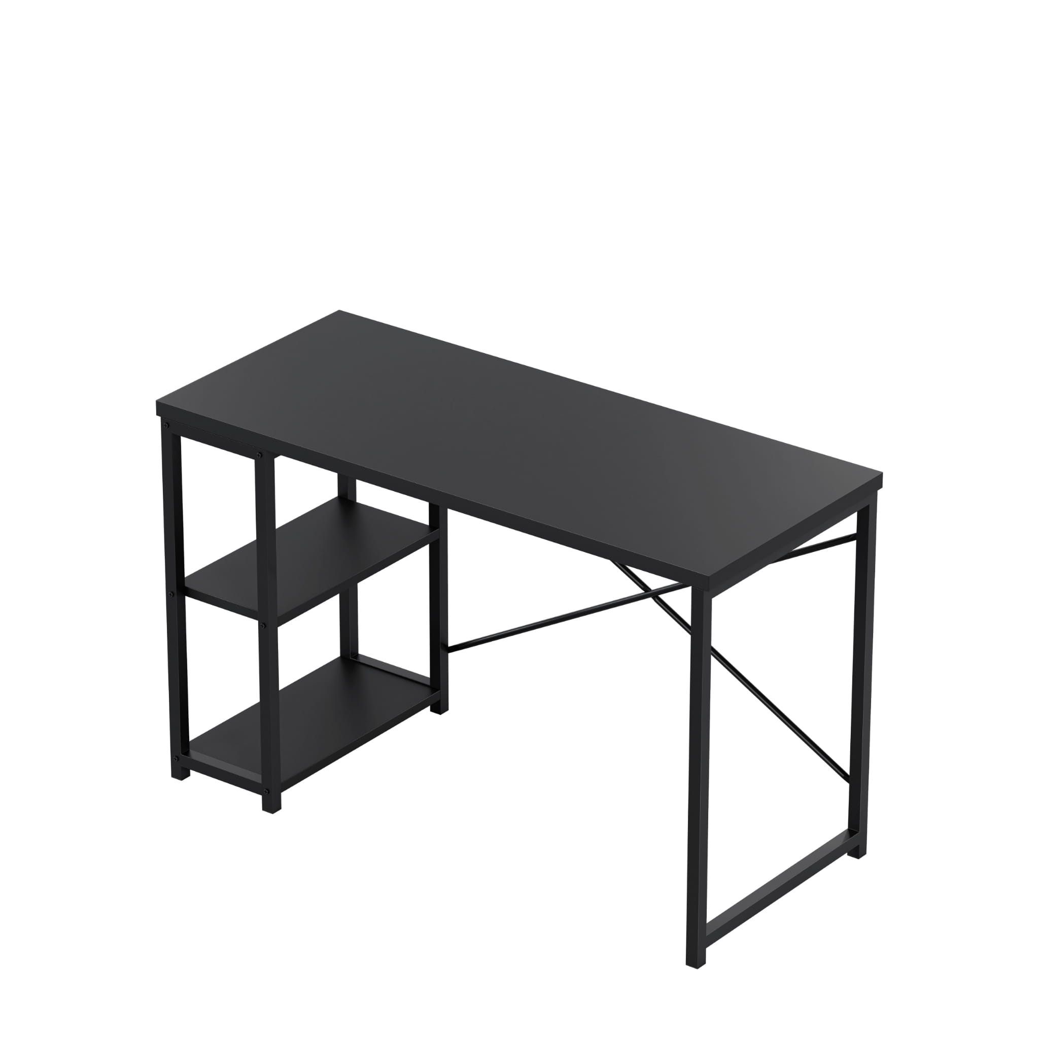 Psací stůl Mark Adler Leader 2.0 černý 120 cm s policemi 