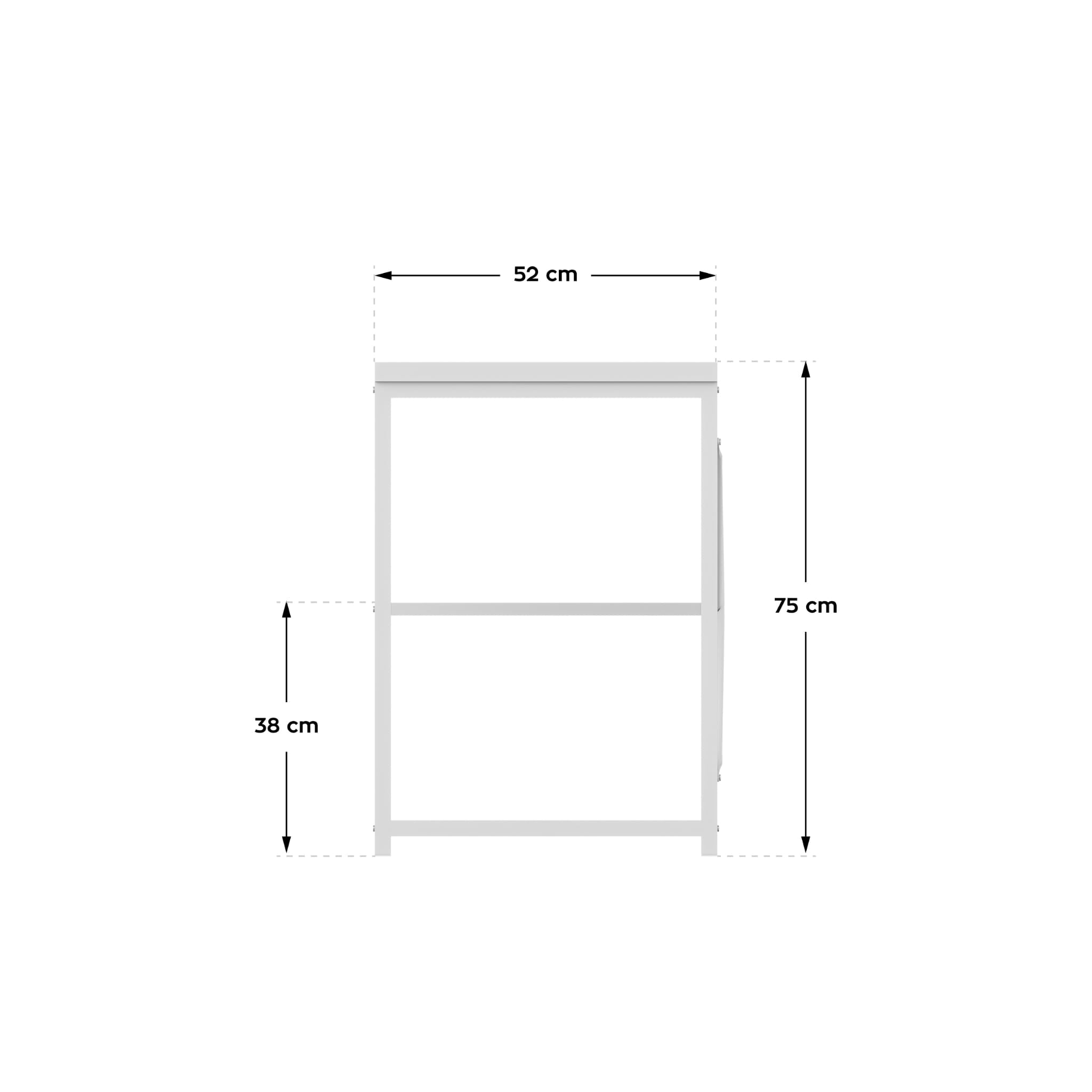 Psací stůl Mark Adler Leader 2.0 bílý 120 cm s policemi 