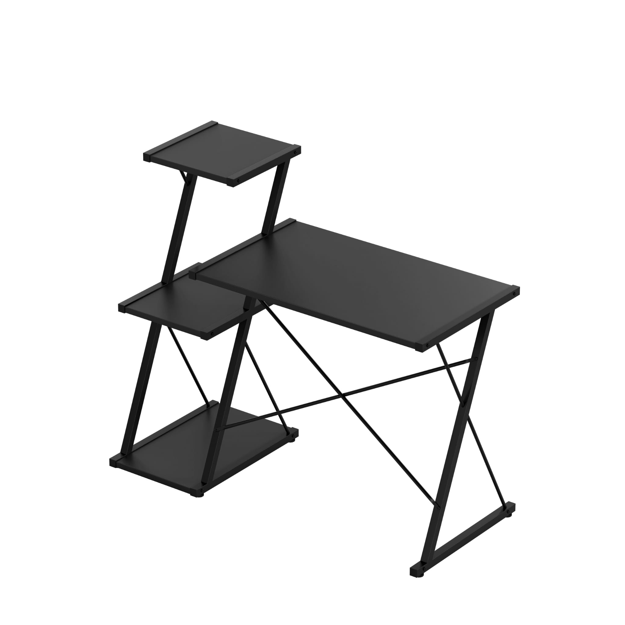 Psací stůl Mark Adler Leader 3.5 černý 116 cm s policemi 