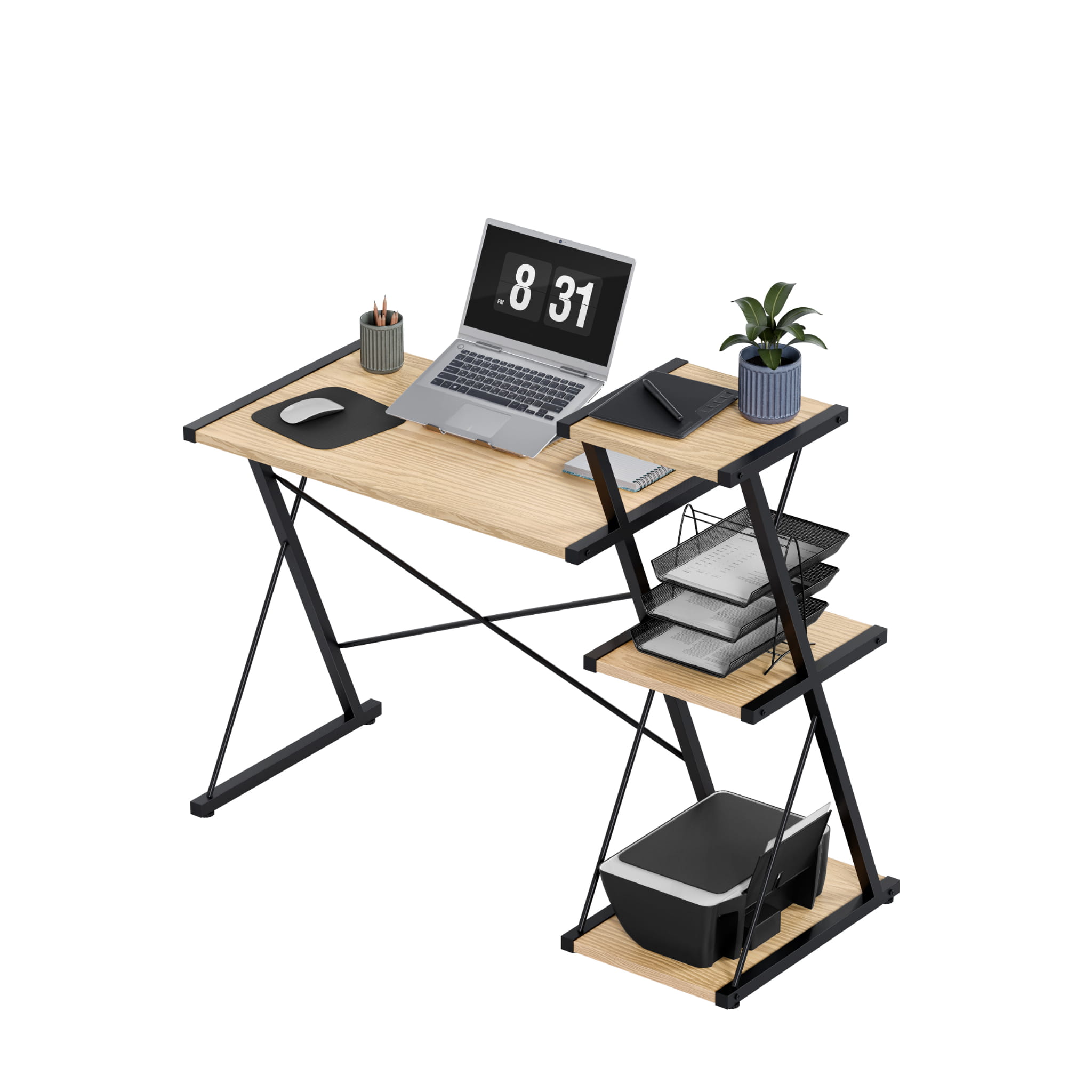 Psací stůl Mark Adler Leader 3.5 Craft 116 cm s policemi 