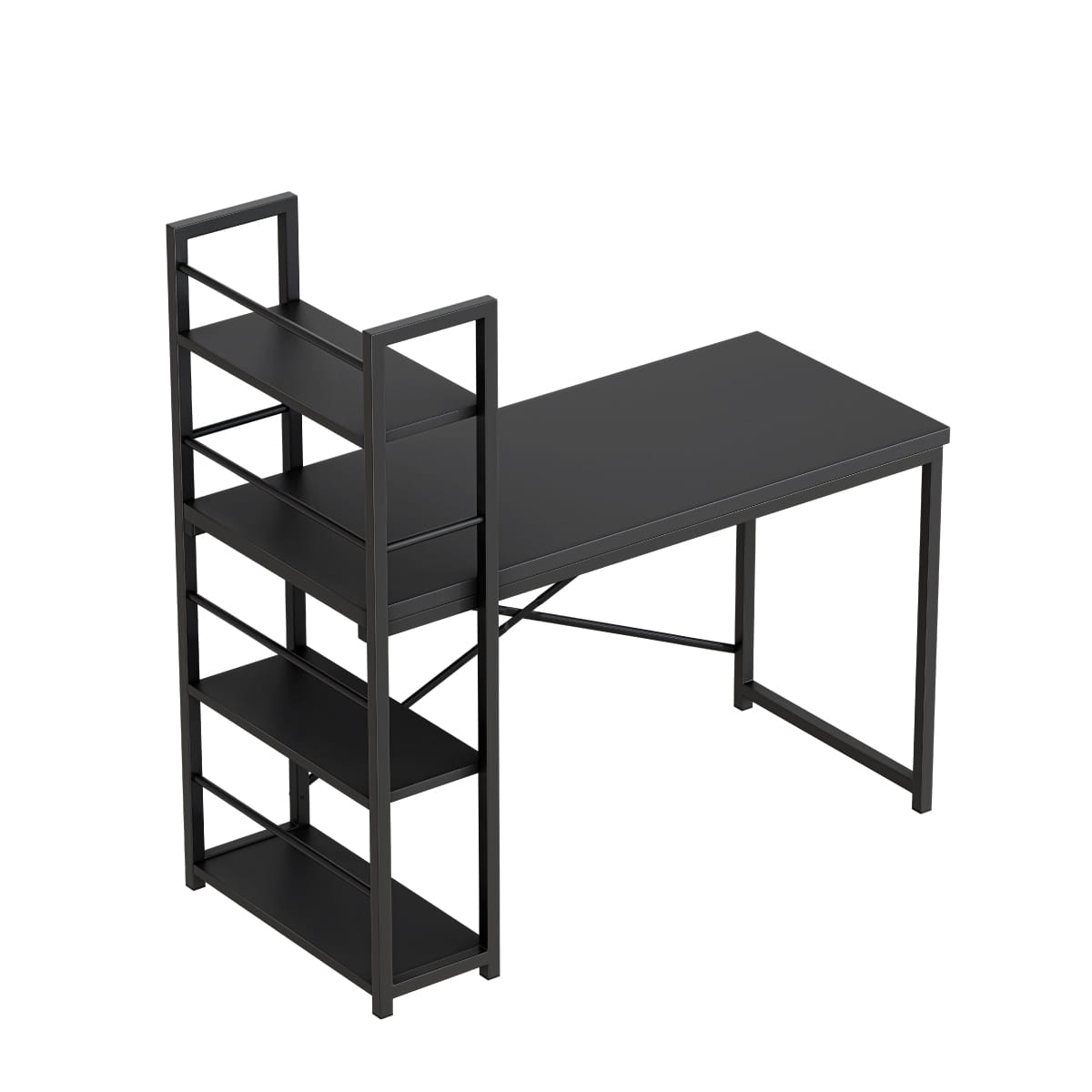 Mark Adler Leader 4.0 černý psací stůl 120 cm s policemi 