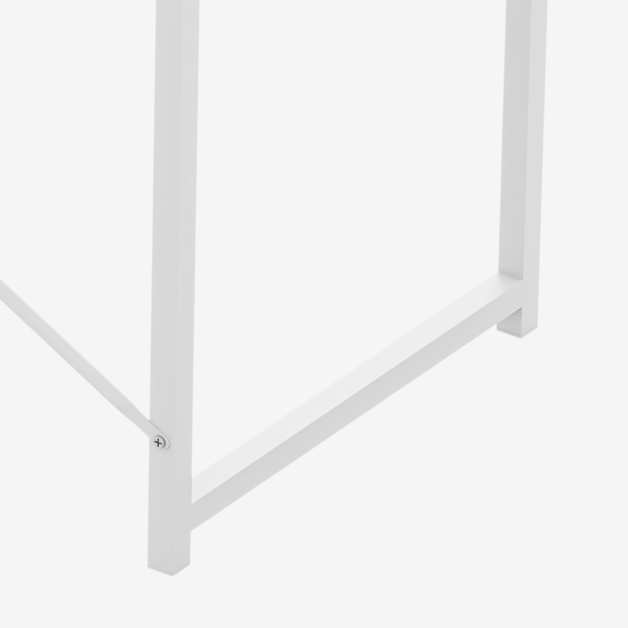 Mark Adler Leader 5.9 bílý rohový psací stůl s policemi 145 cm 