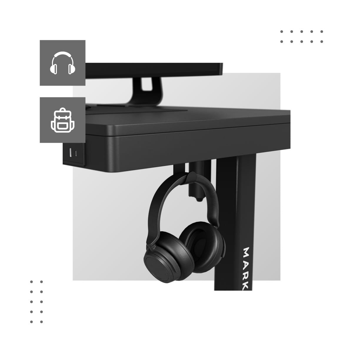 Elektrický stůl Mark Adler Leader 8.2 Black 120 cm 