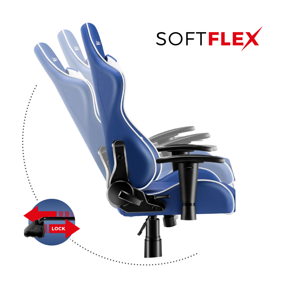 Herní židle HUZARO RANGER 6.0 Blue pro děti 