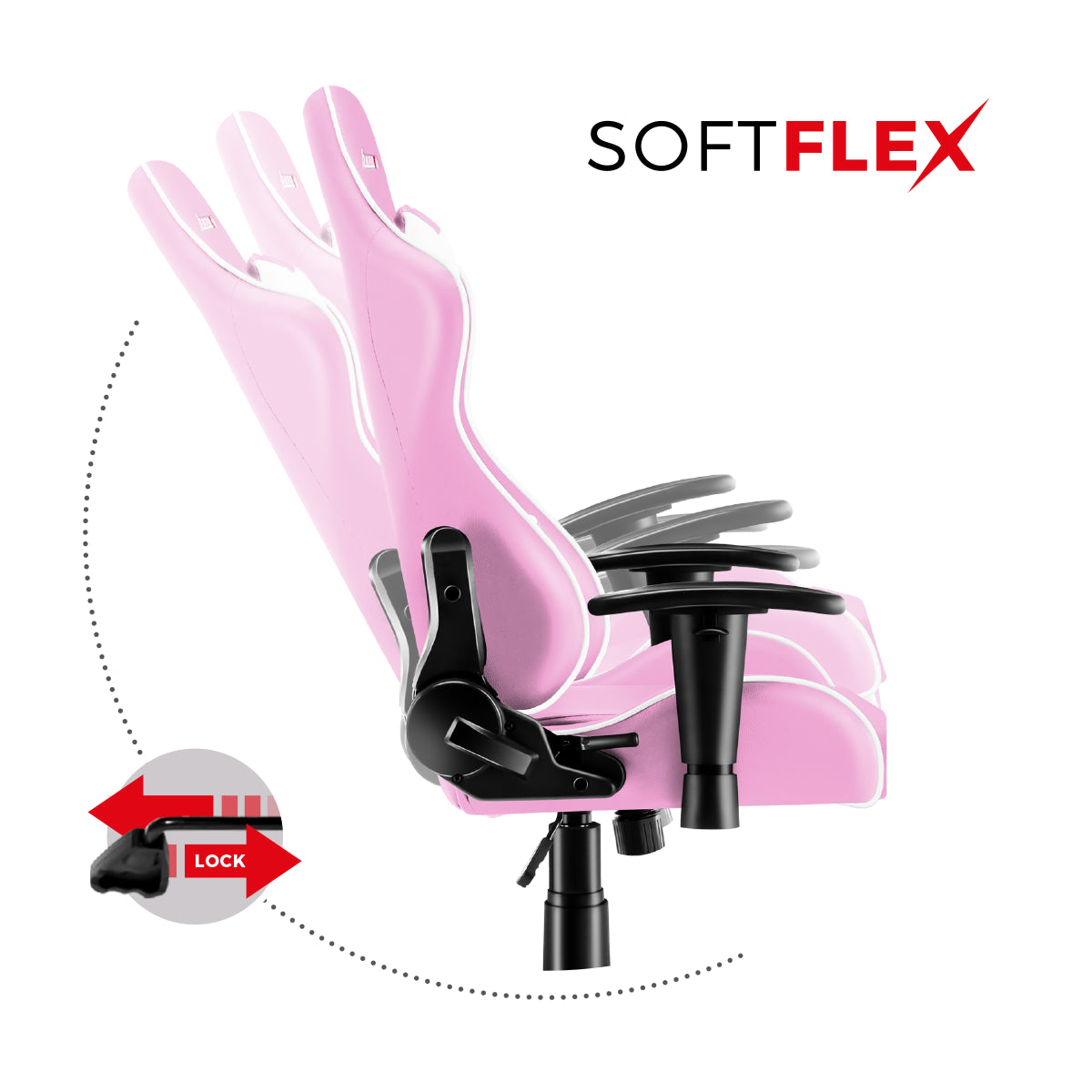 Herní židle Huzaro RANGER 6.0 růžová pro děti 