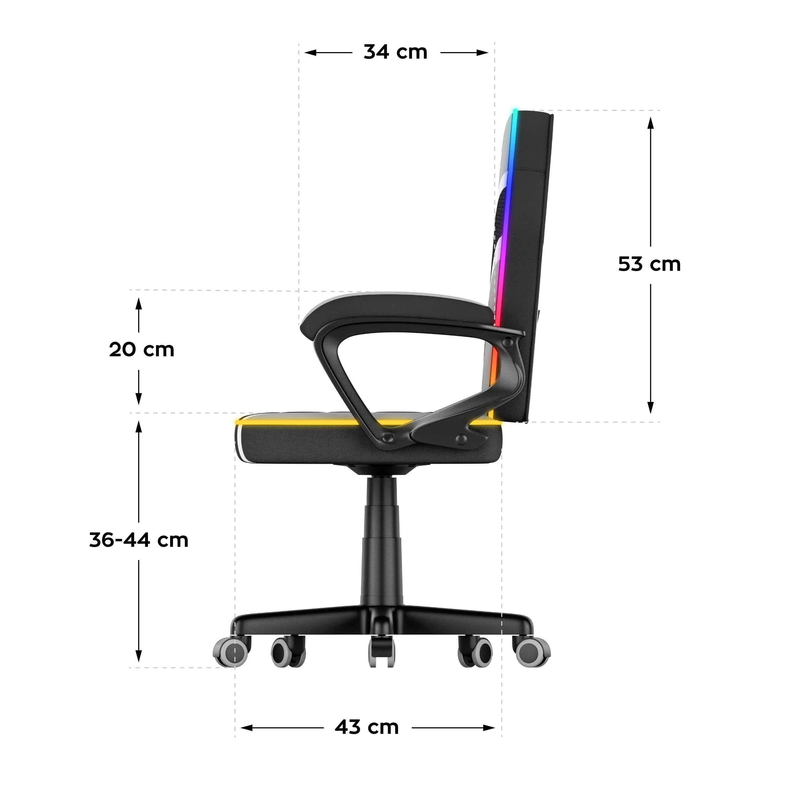 Herní židle Huzaro Ranger 1.0 RGB pro děti 