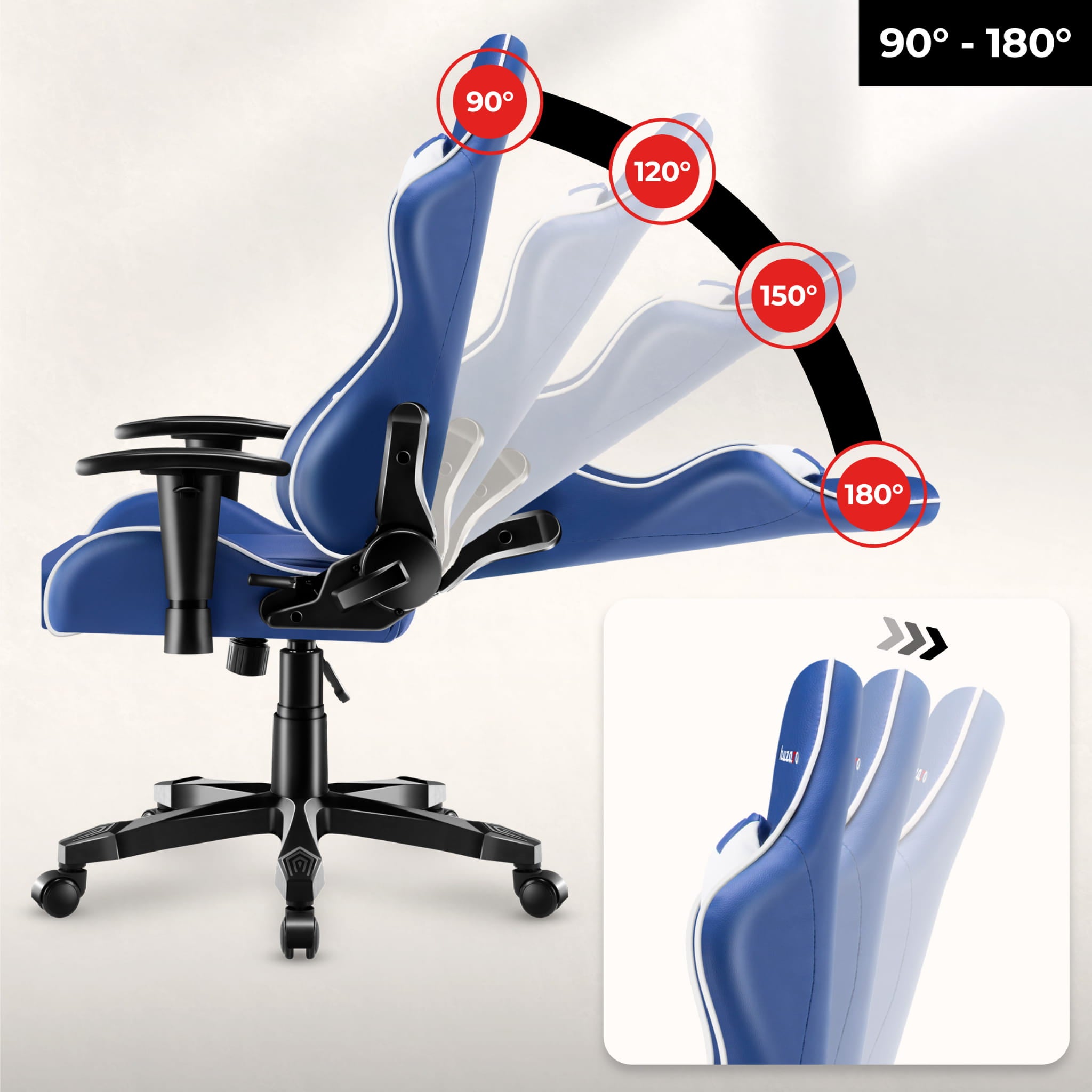 Herní židle HUZARO RANGER 6.0 Blue pro děti 