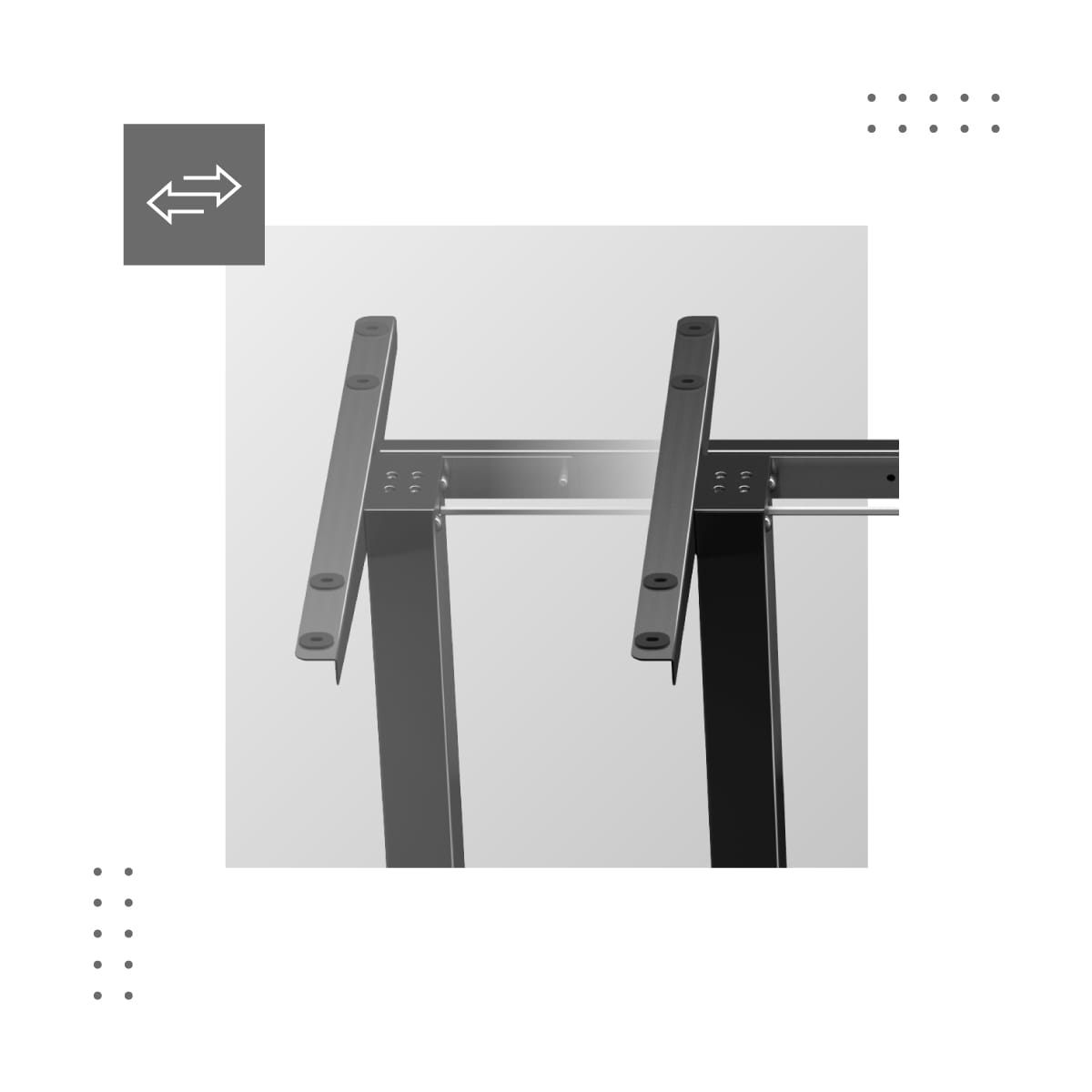 Rám elektrického stolu MARK ADLER Xeno 4.1 Black 