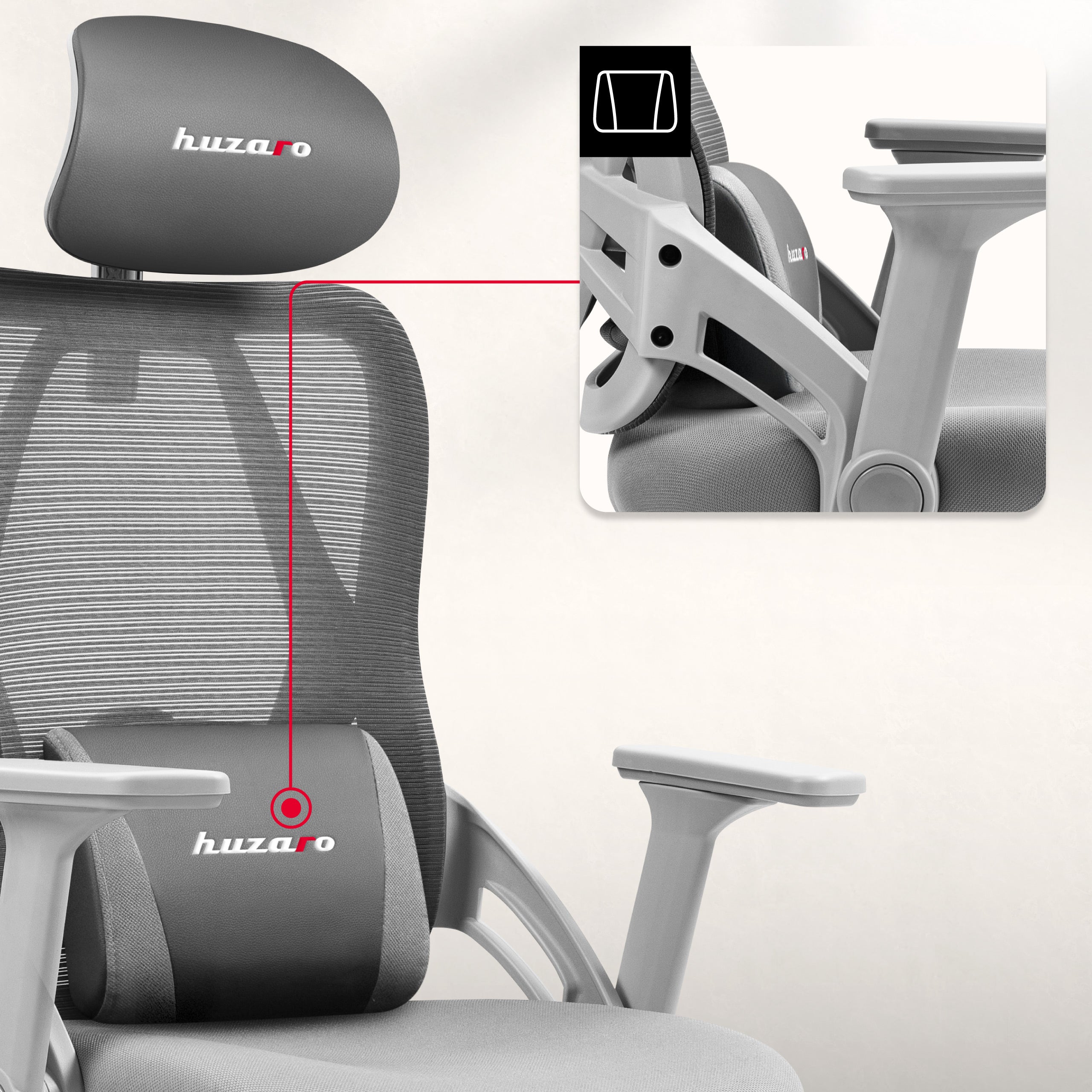 Herní židle Huzaro Combat 2.7 šedá 