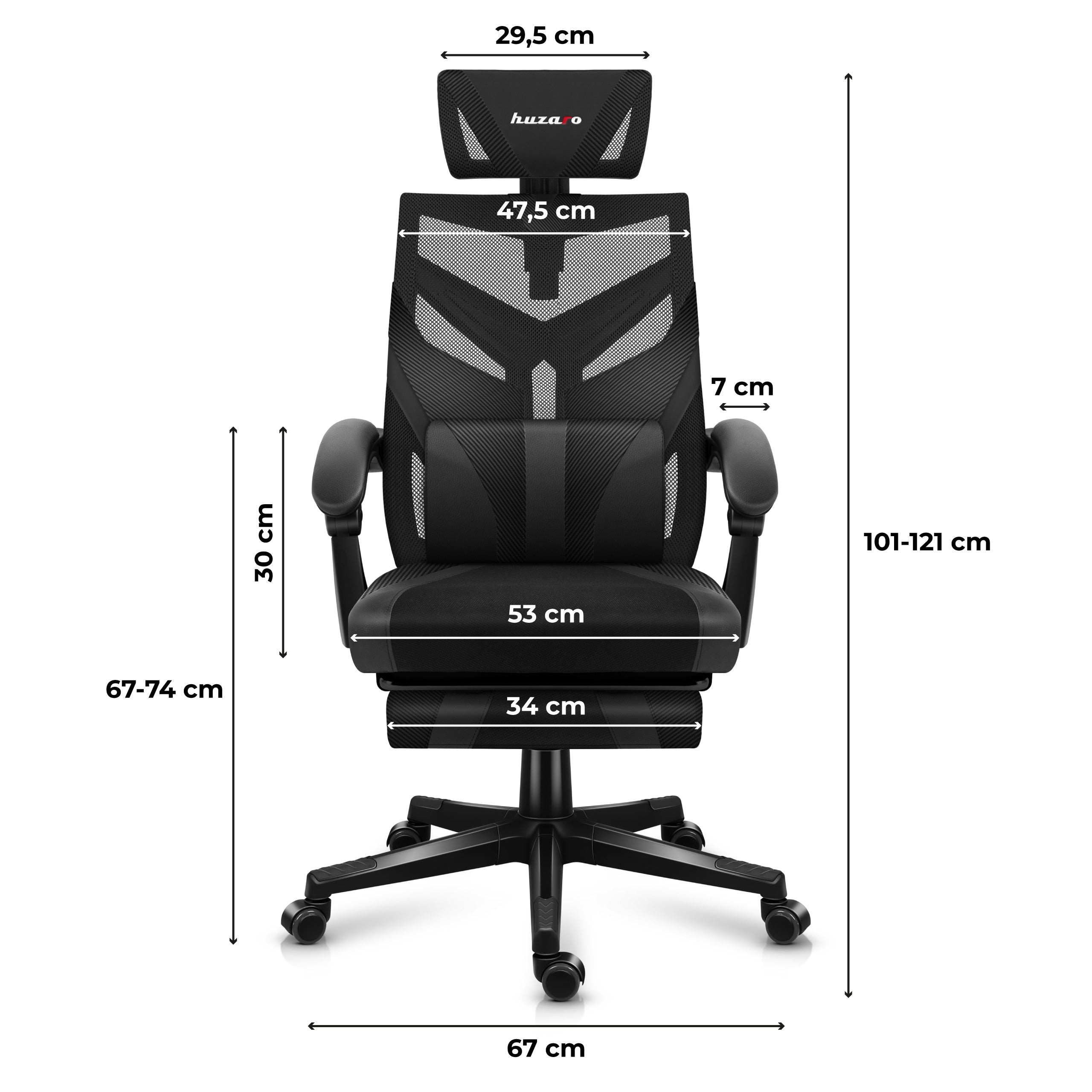 Herní židle HUZARO COMBAT 5.0 černá 