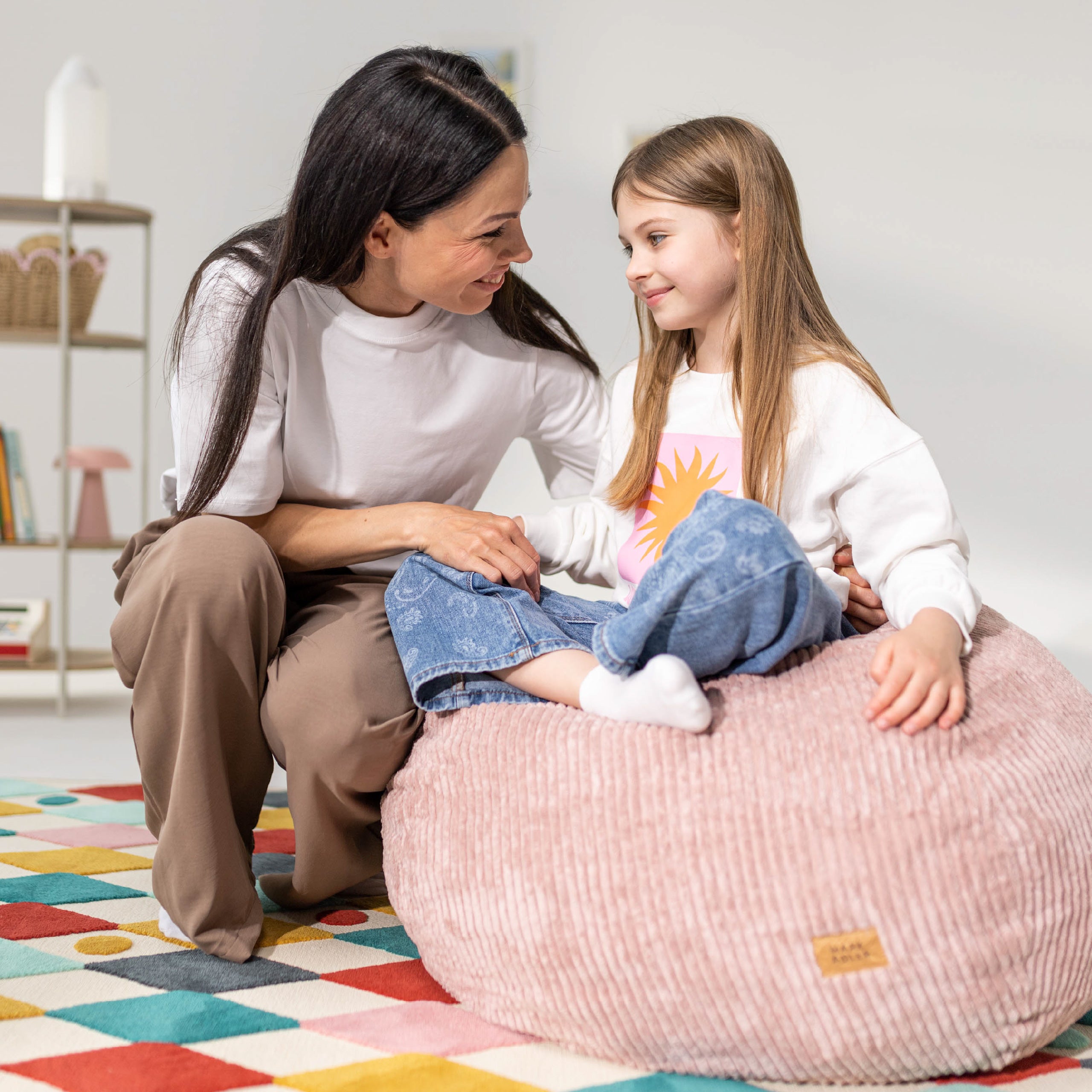 Sztruksový sedací pytel růžový Mark Adler Comfy 1.0 Pink