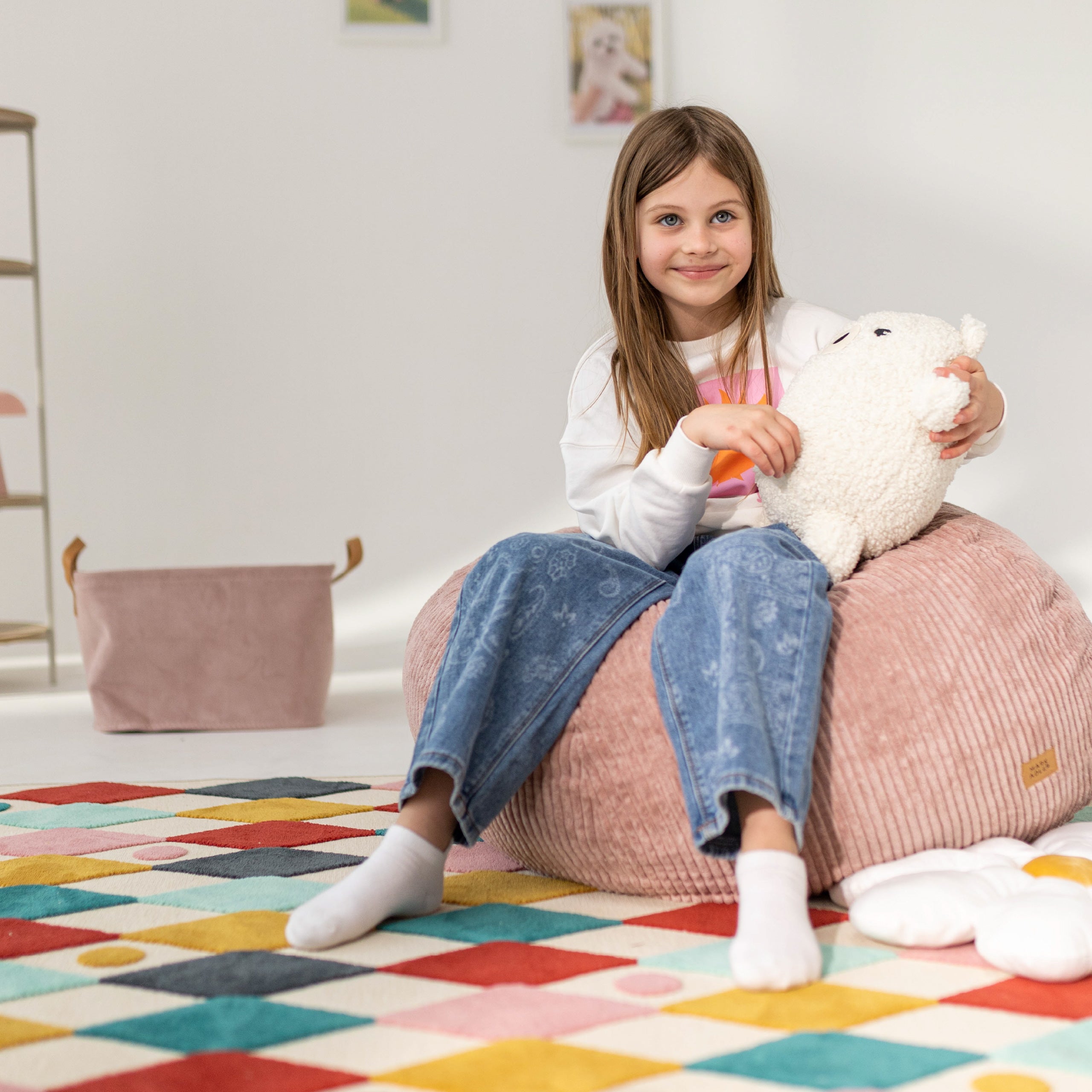 Sztruksový sedací pytel růžový Mark Adler Comfy 1.0 Pink