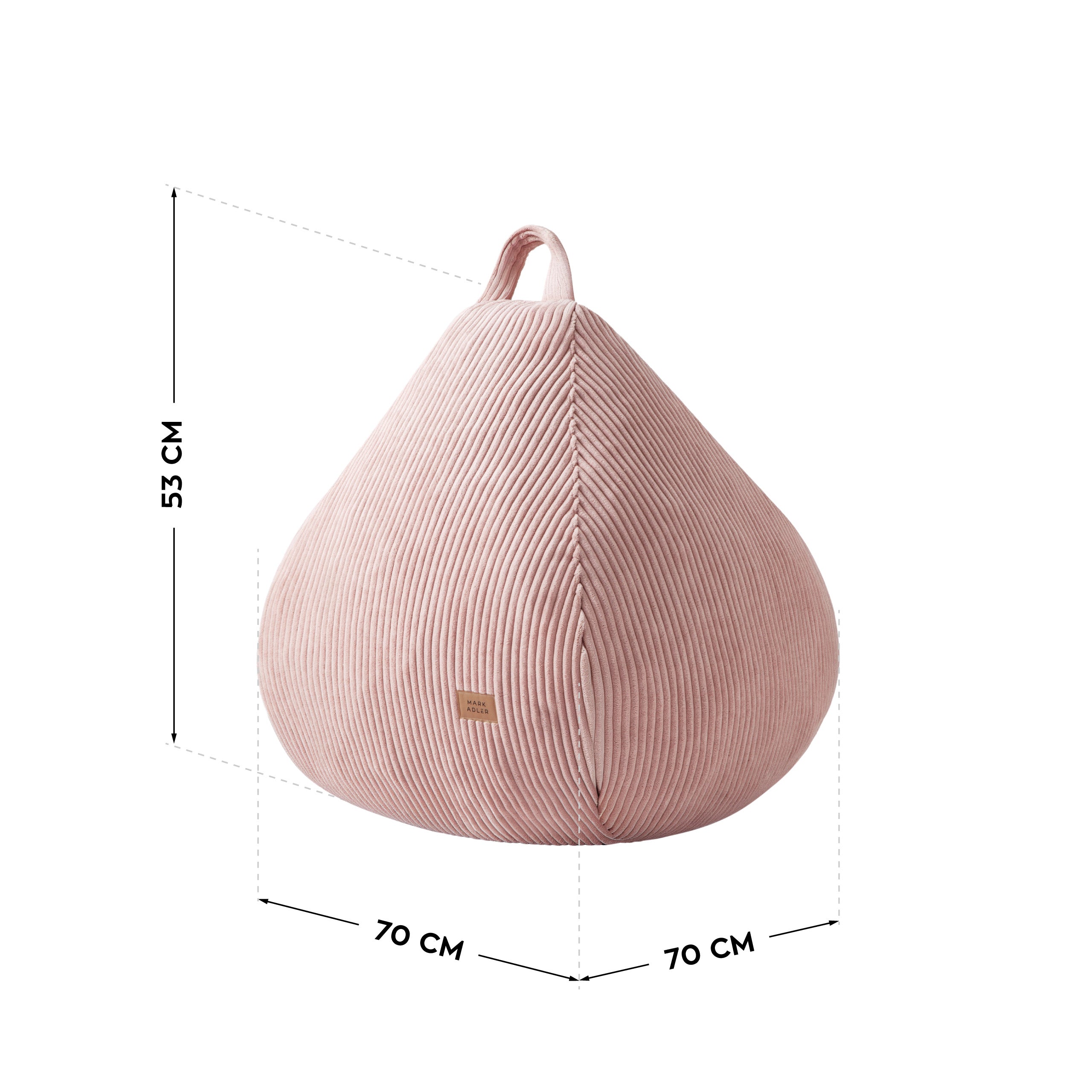 Sztruksový sedací pytel růžový Mark Adler Comfy 1.0 Pink