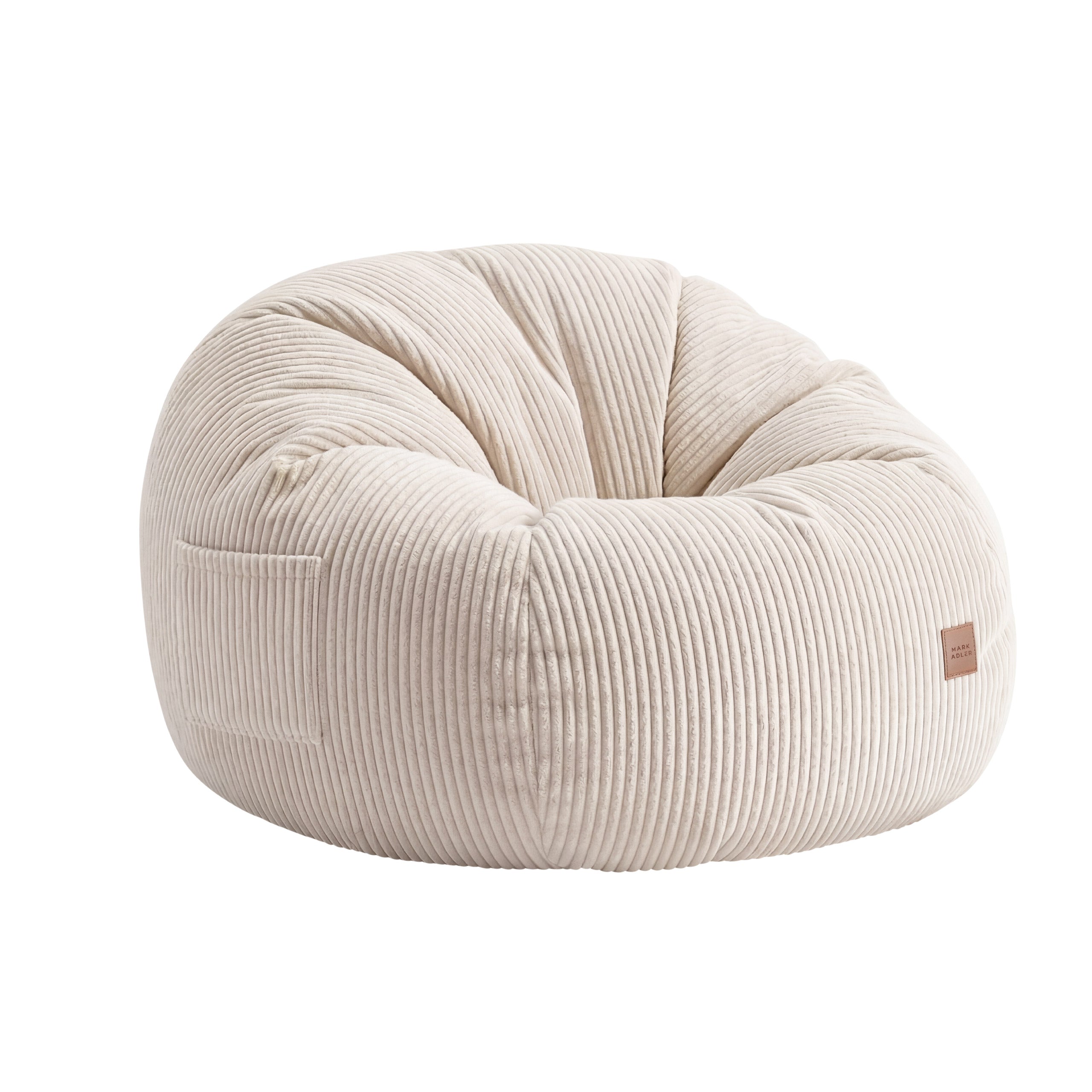 Sztrukcové sedací křeslo s podnožkou Mark Adler Comfy 3.0 Beige