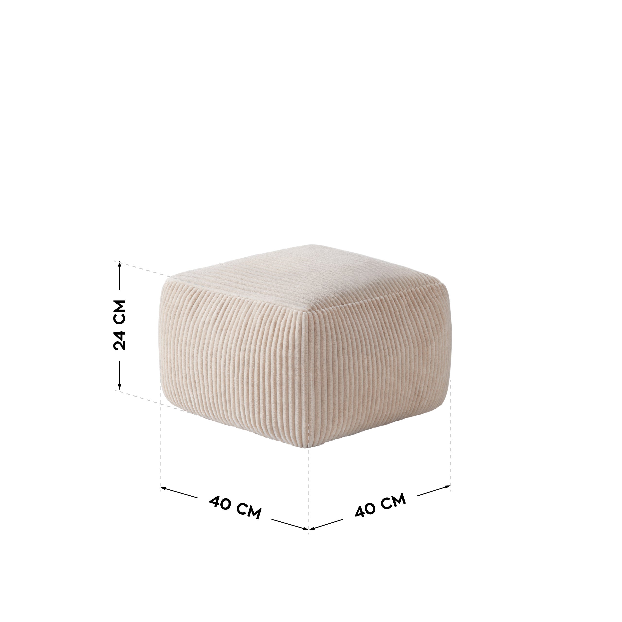 Sztrukcové sedací křeslo s podnožkou Mark Adler Comfy 3.0 Beige